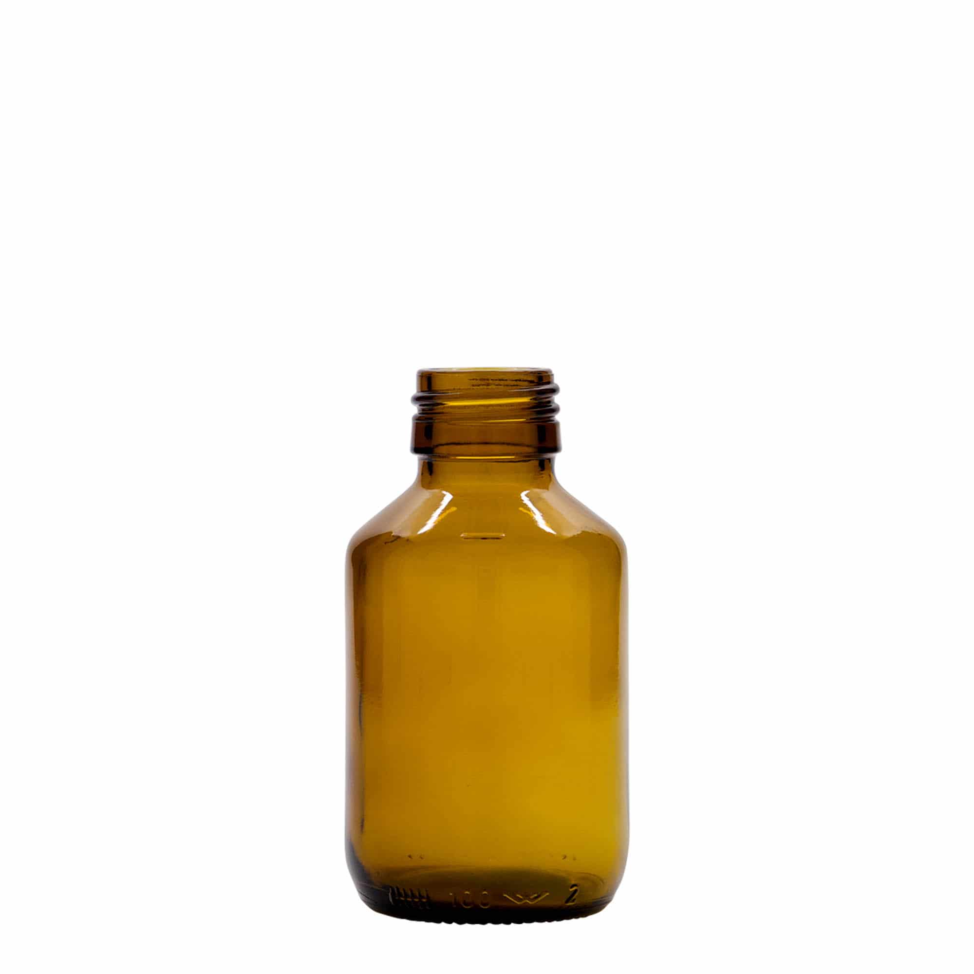100 ml butelka farmaceutyczna, kolor brązowy, szkło, zamknięcie: PP 28 100 ml butelka farmaceutyczna, kolor brązowy, szkło, zamknięcie: PP 28