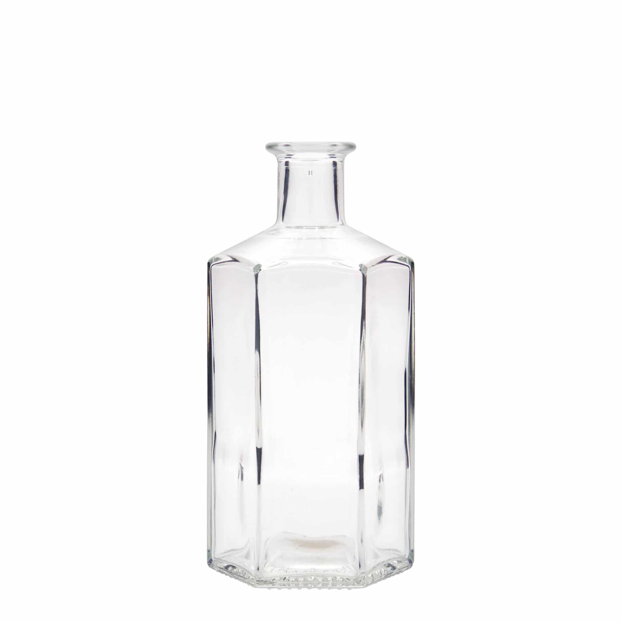 500 ml butelka szklana apteczna 'Jimmy', sześciokątna, zamknięcie: korek 500 ml butelka szklana apteczna 'Jimmy', sześciokątna, zamknięcie: korek