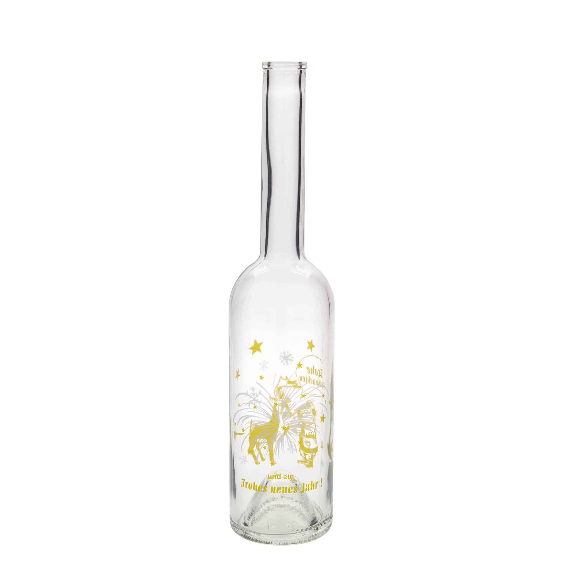 500 ml butelka szklana 'Opera', wzór: fajerwerki, zamknięcie: korek