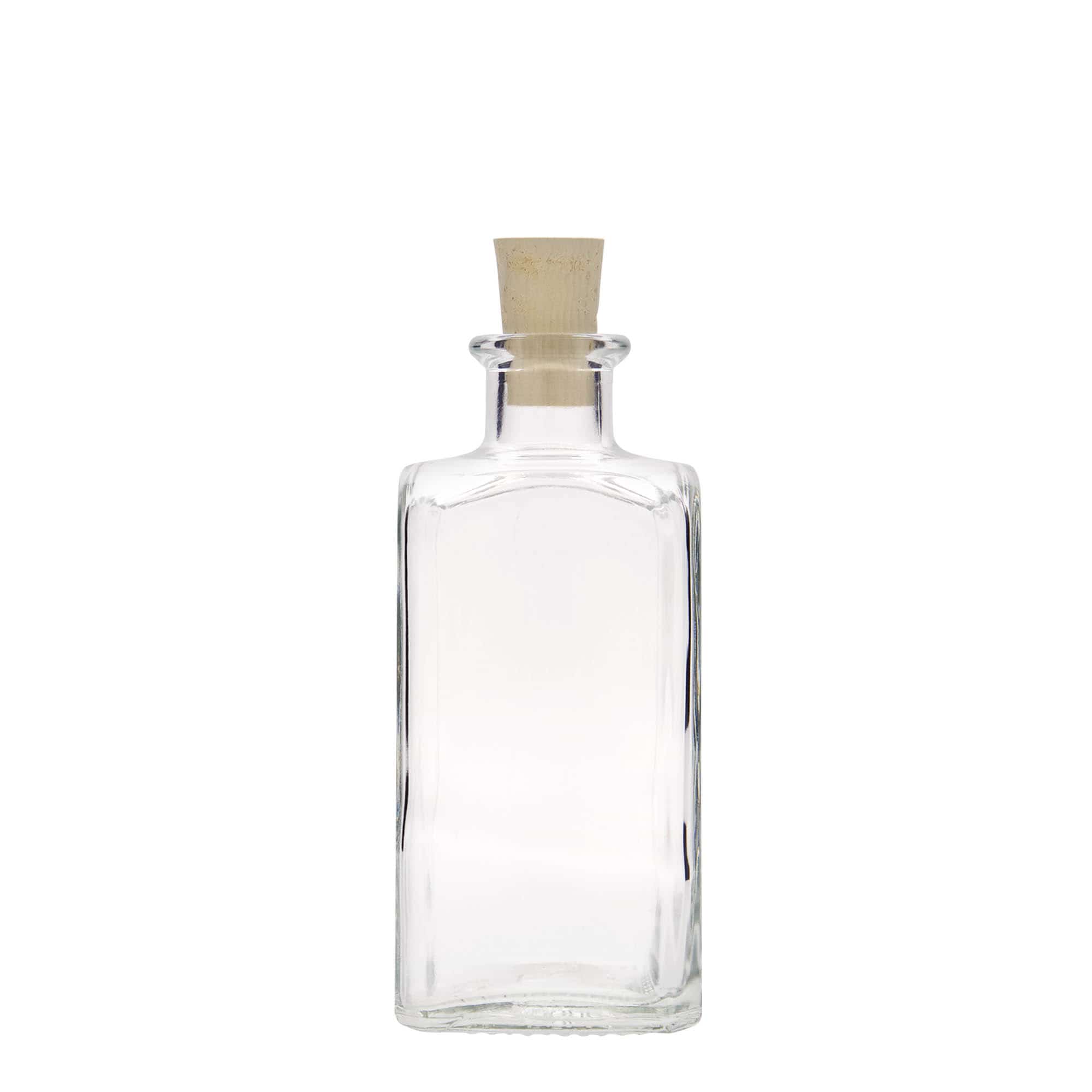 250 ml butelka szklana Apotheker Carré, kwadratowa, otwór: korek
