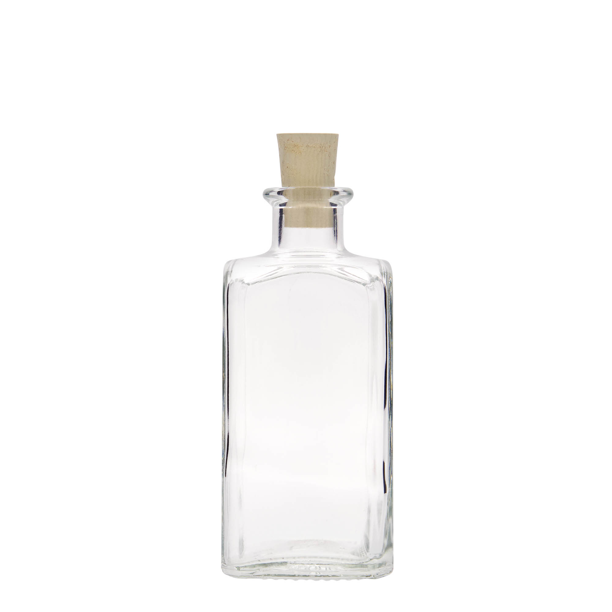 250 ml butelka szklana Apotheker Carré, kwadratowa, otwór: korek 250 ml butelka szklana Apotheker Carré, kwadratowa, otwór: korek