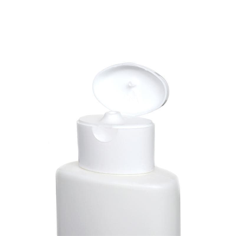 250 ml butelka z tworzywa sztucznego 'Indy', owalna, HDPE, kolor biały, zamknięcie: zakrętka