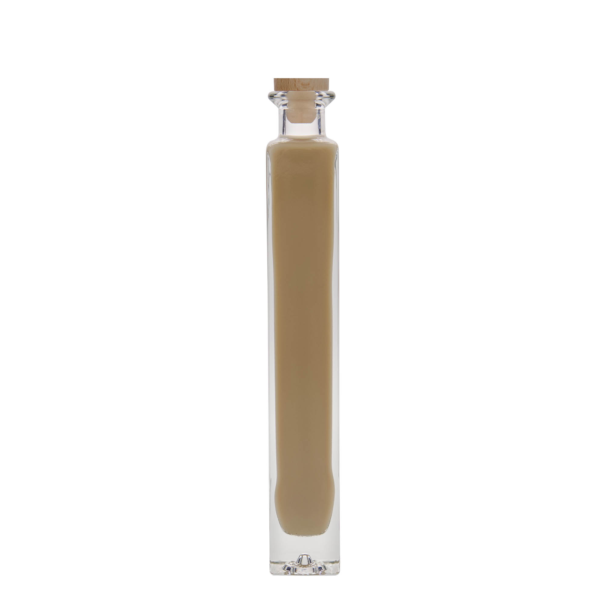 200 ml szklana butelka „Tommy”, kwadratowa, wylot: korek 200 ml szklana butelka „Tommy”, kwadratowa, wylot: korek
