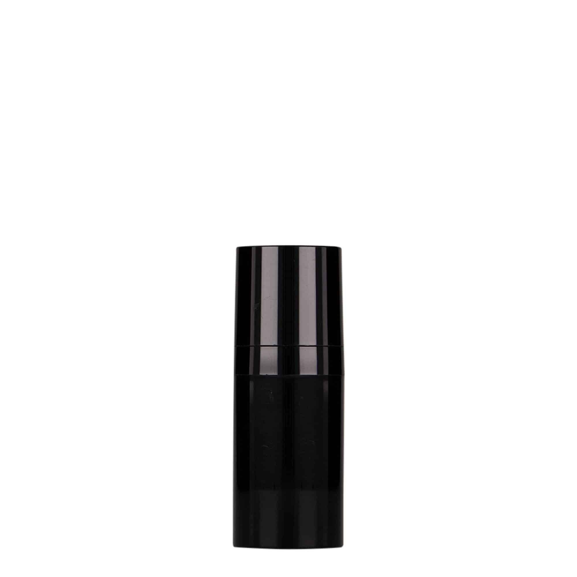 15 ml dozownik airless 'Micro', tworzywo sztuczne PP, kolor czarny