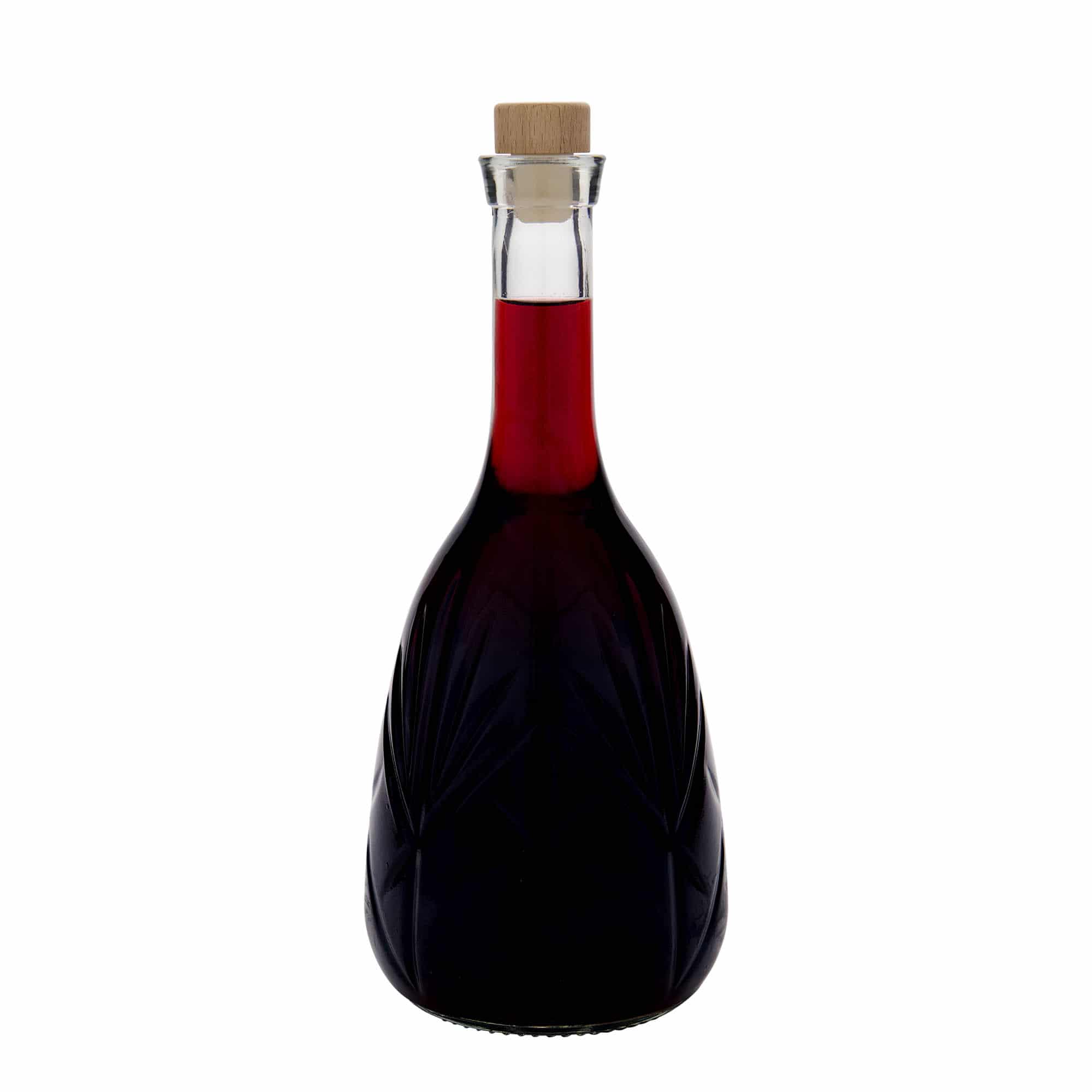 1000 ml butelka szklana 'Reliefa', zamknięcie: korek