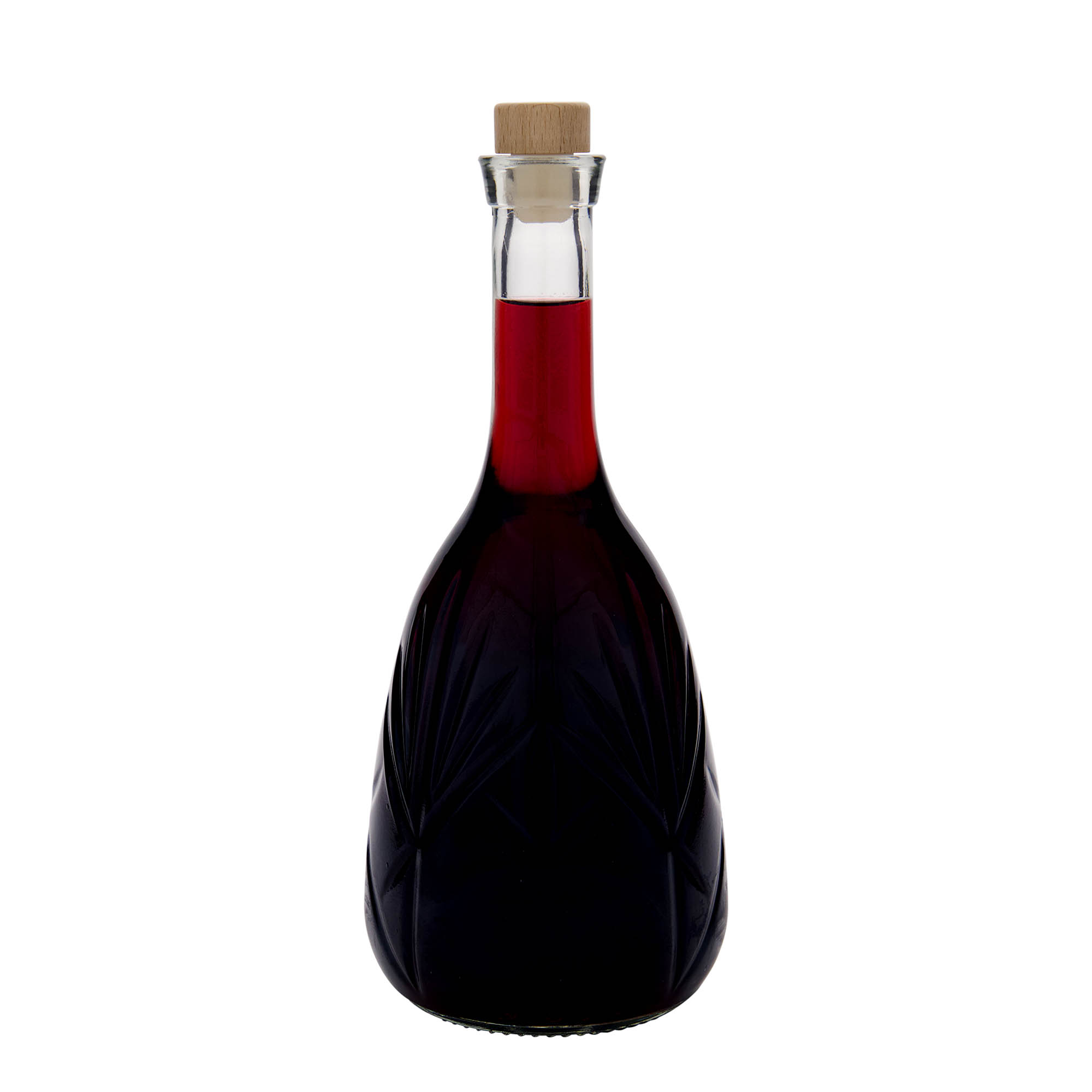 1.000 ml butelka szklana 'Reliefa', wylot: korek