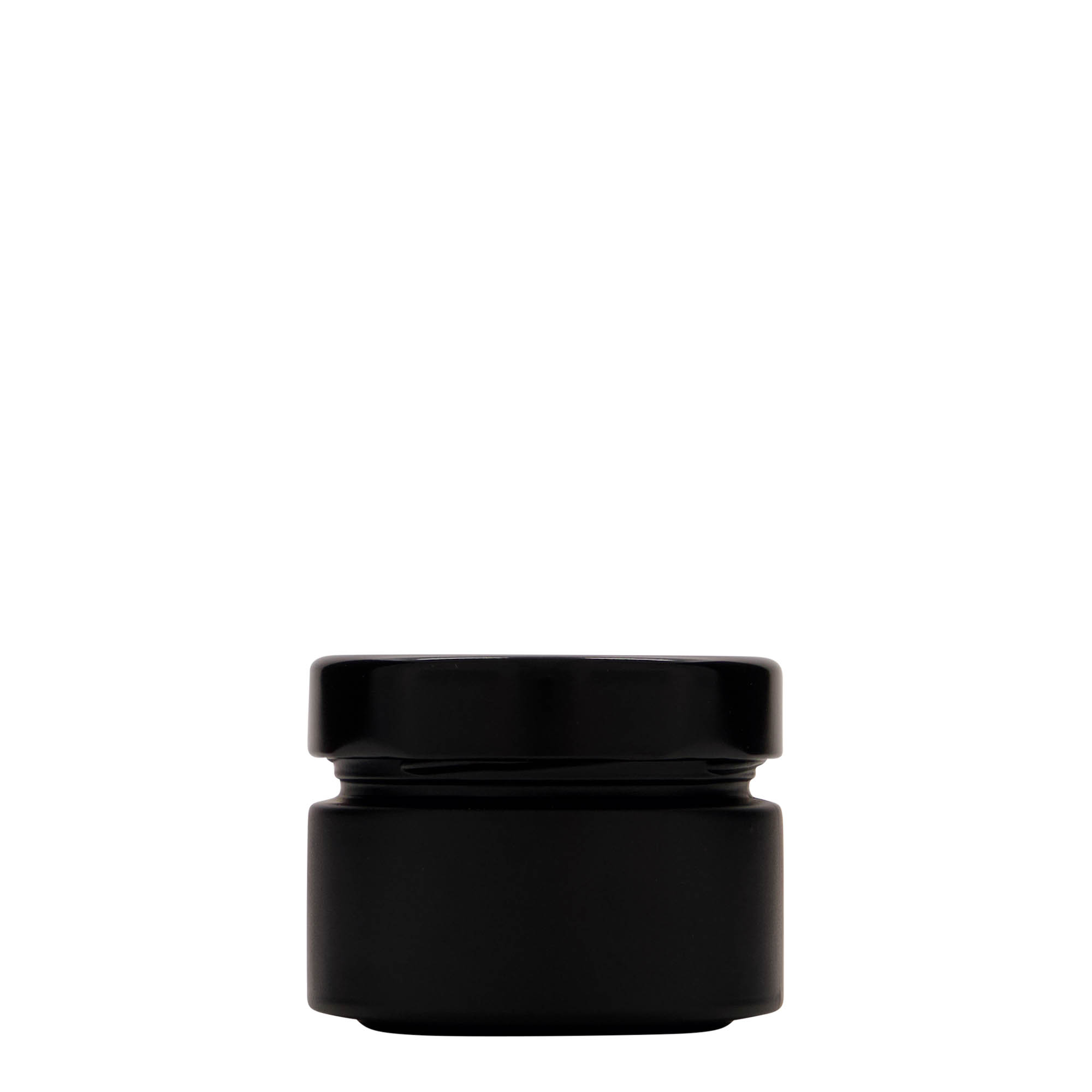 130 ml okrągły słoik 'Aurora', czarny, otwór: Deep-Twist-Off (DTO 66)