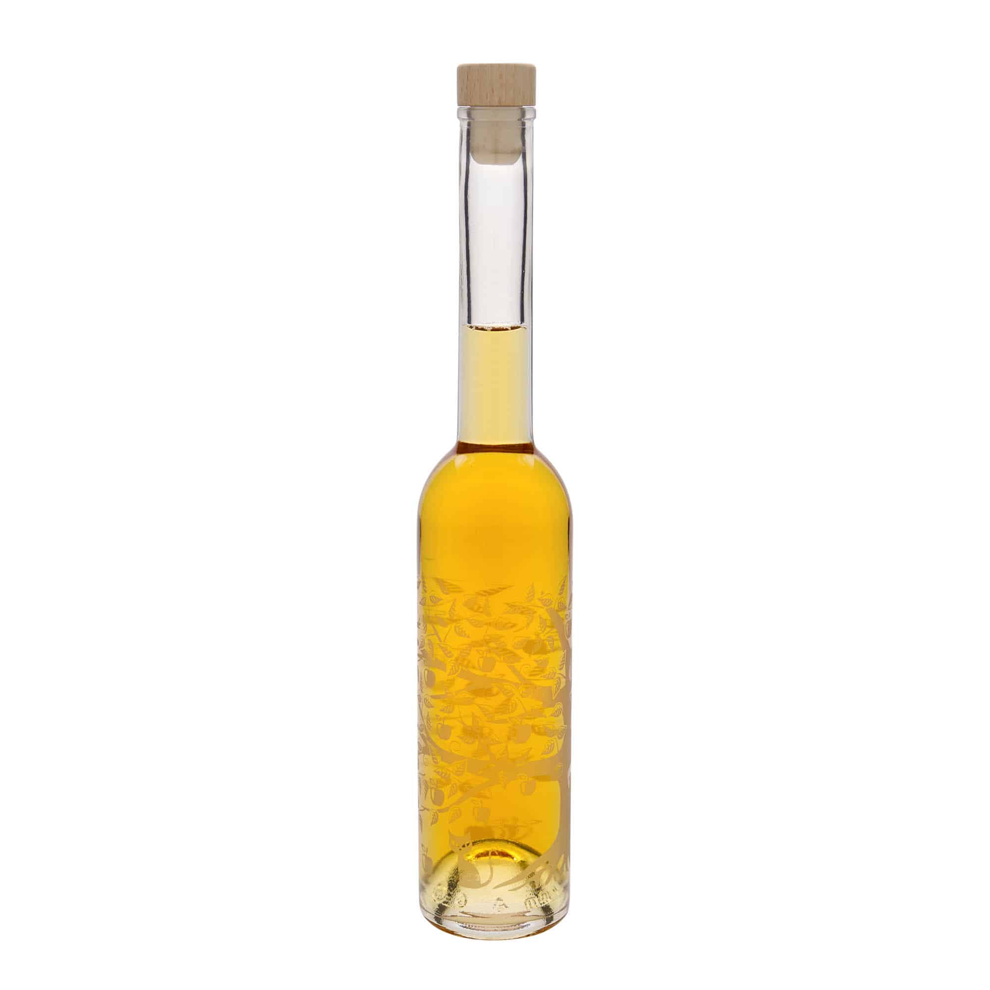 350 ml butelka szklana 'Opera', motyw: jabłoń, korek