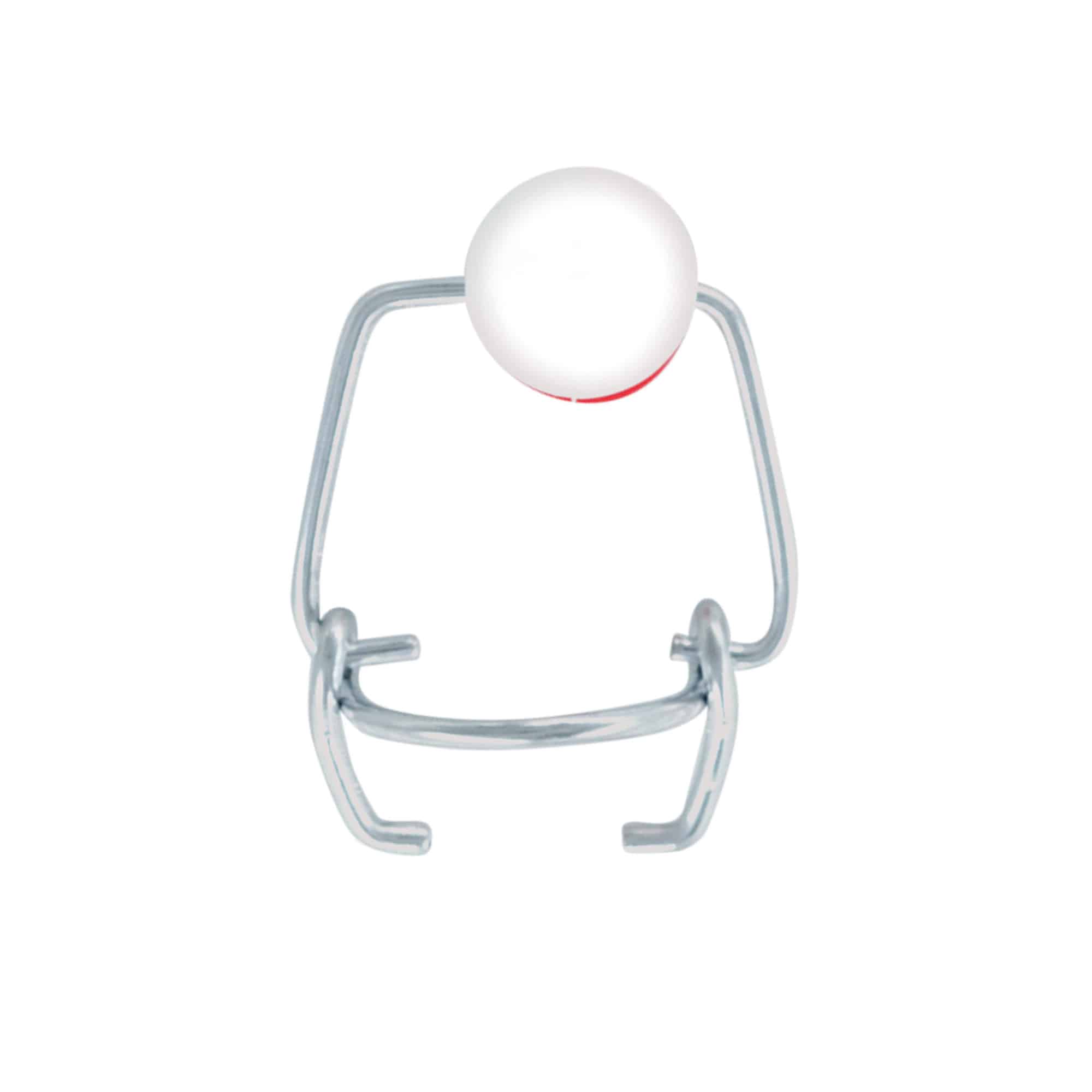 Zapięcie na klamrę Mini, plastikowe, czerwono-białe