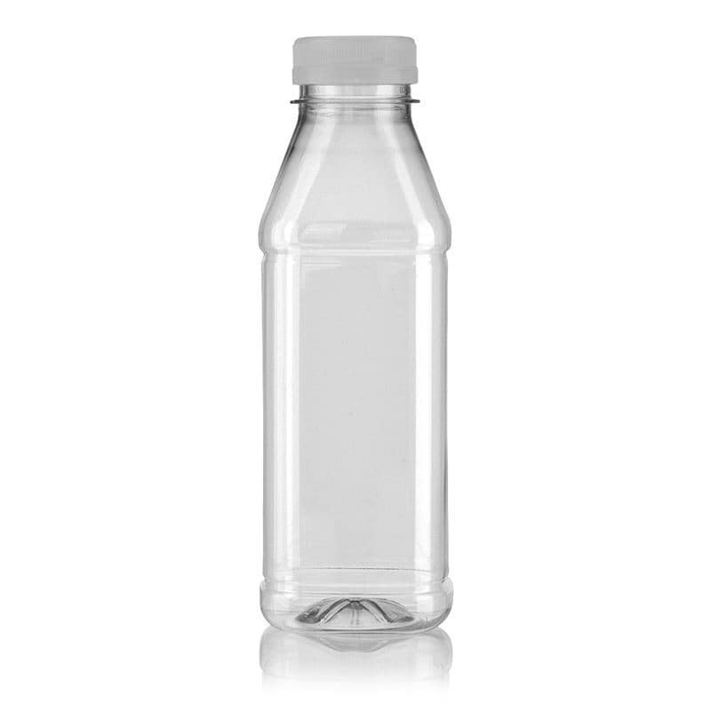 500 ml butelka PET 'Milk and Juice Carre', kwadratowa, tworzywo sztuczne, zamknięcie: 38 mm