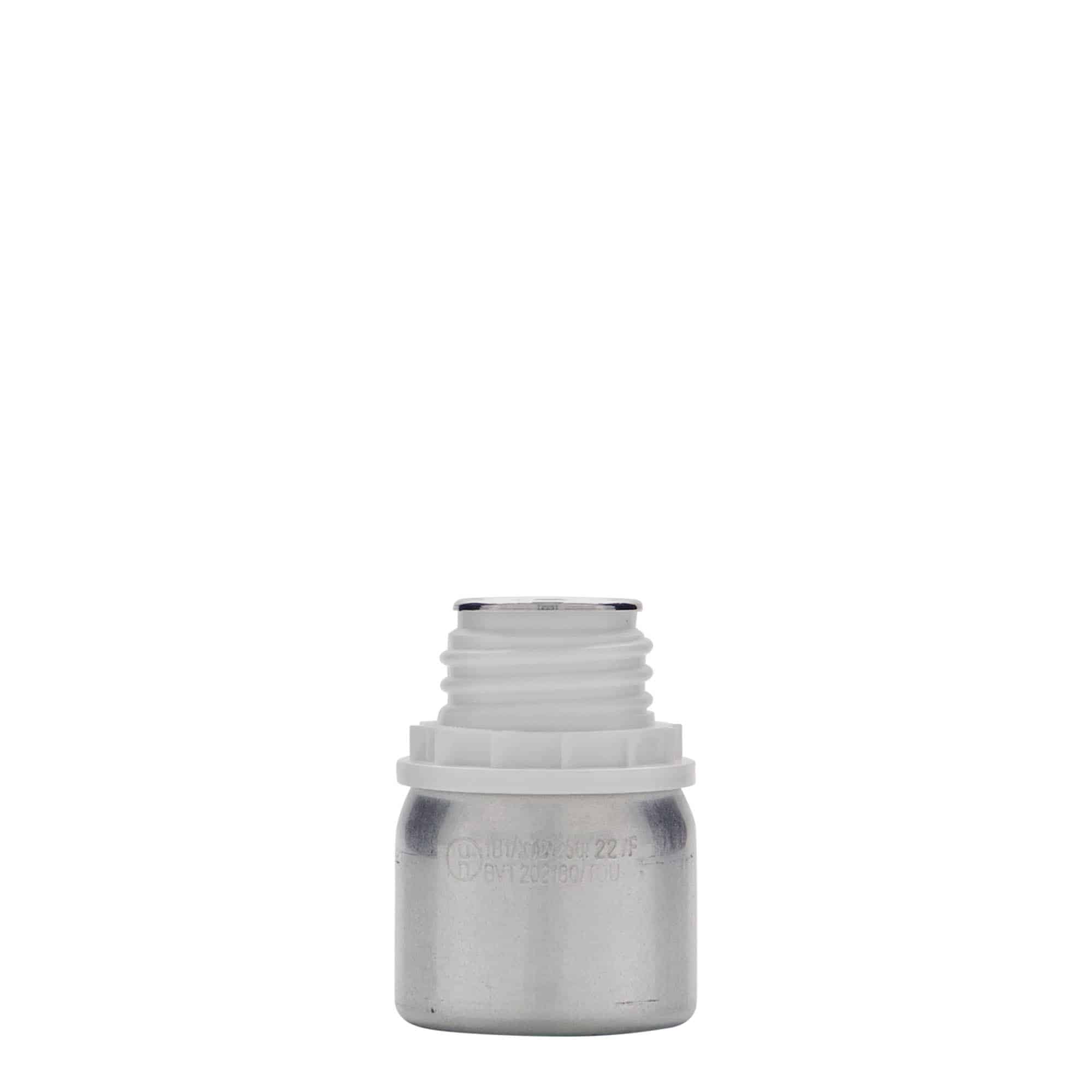 50 ml butelka aluminiowa, metalowa, kolor srebrny, zamknięcie: DIN 32
