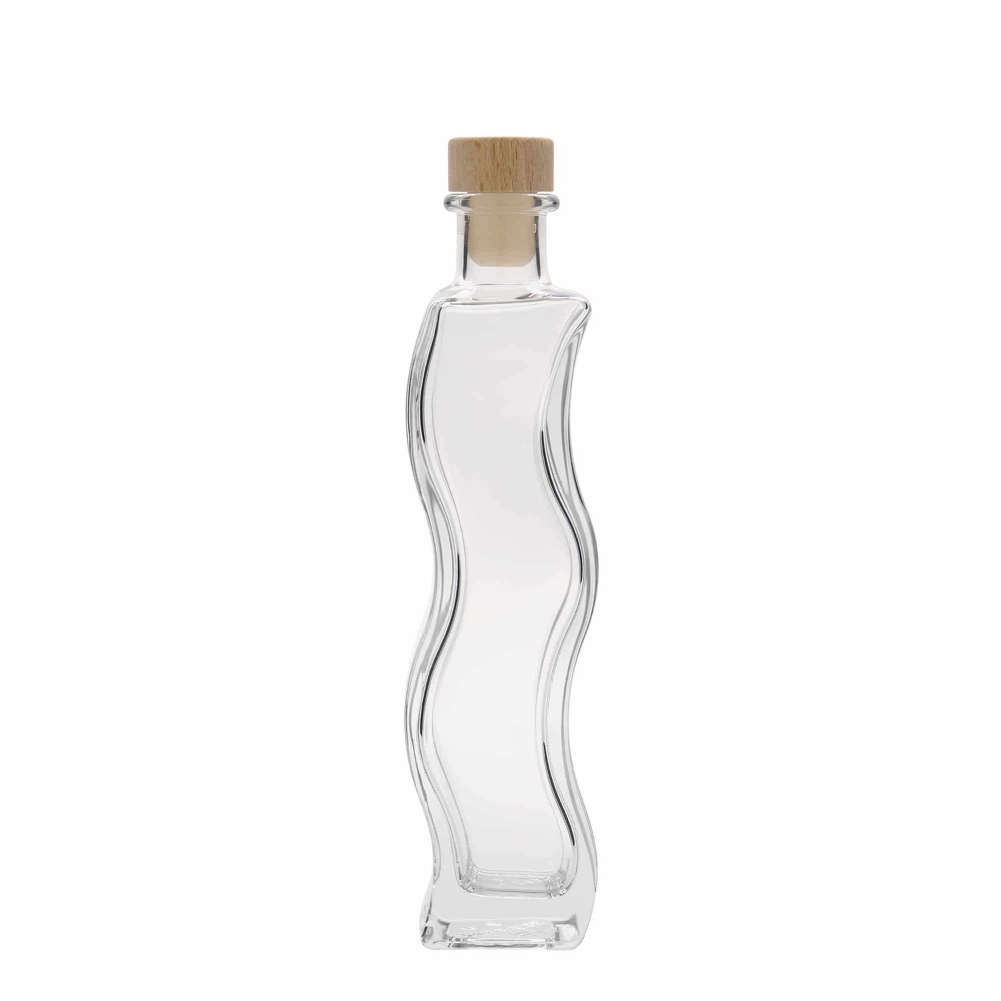 200 ml szklana butelka 'Welle', kwadratowa, otwór: korek 200 ml szklana butelka 'Welle', kwadratowa, otwór: korek