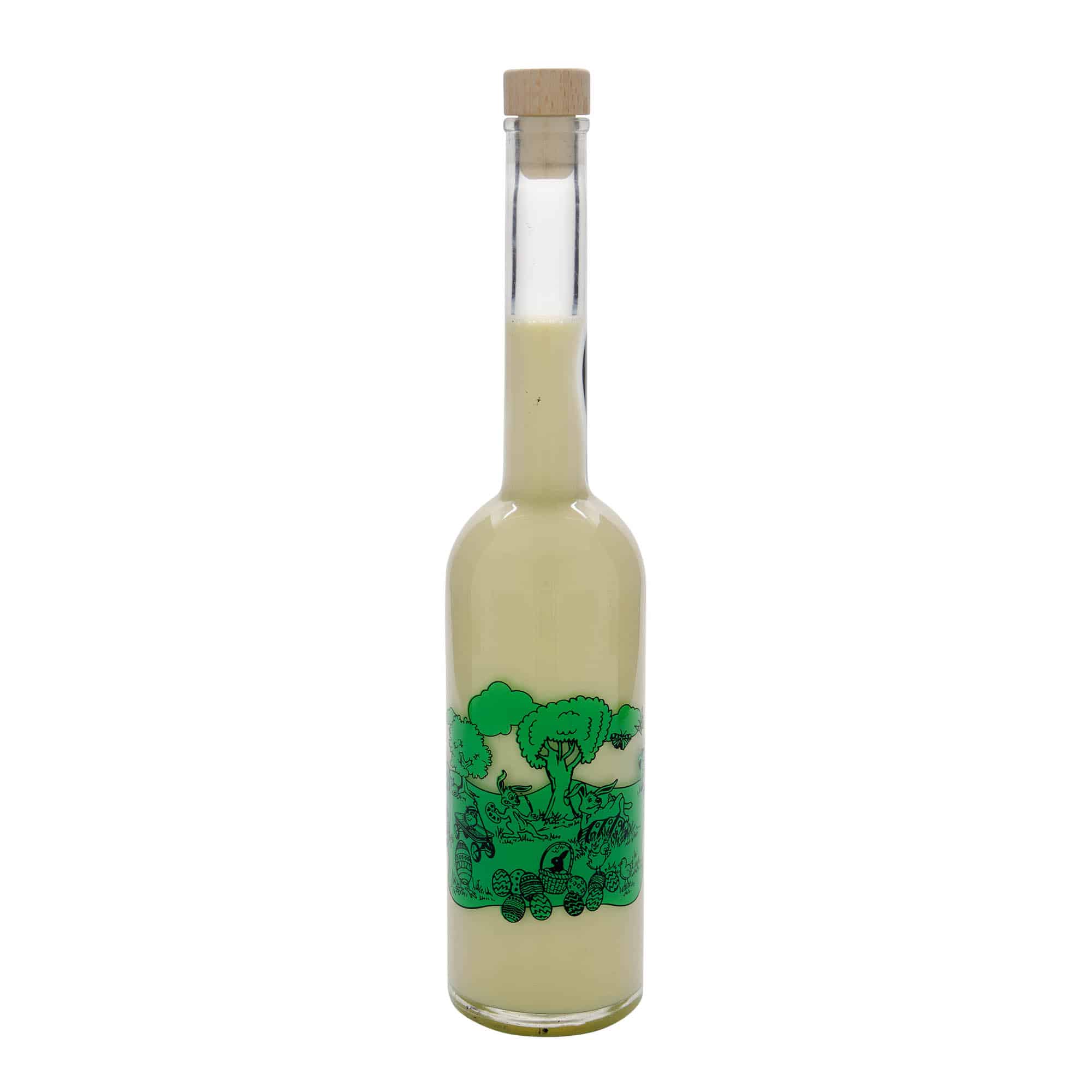 500 ml butelka szklana 'Opera', wzór: Wesołego alleluja, zamknięcie: korek