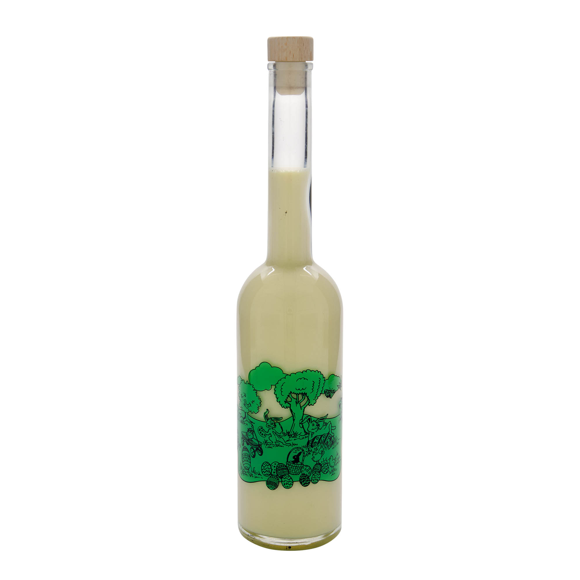 Butelka szklana 500 ml „Opera”, motyw: Wesołych Świąt Wielkanocnych, korek