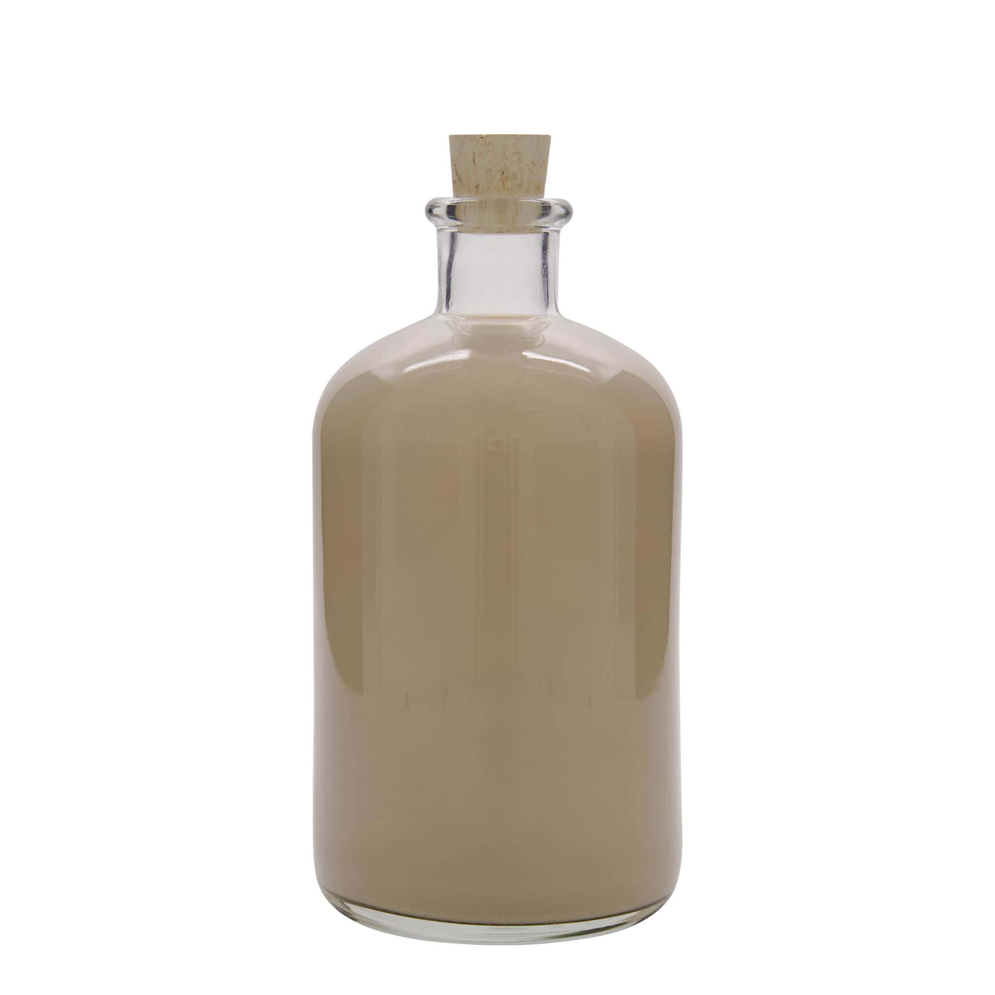 1000 ml butelka szklana apteczna, zamknięcie: korek