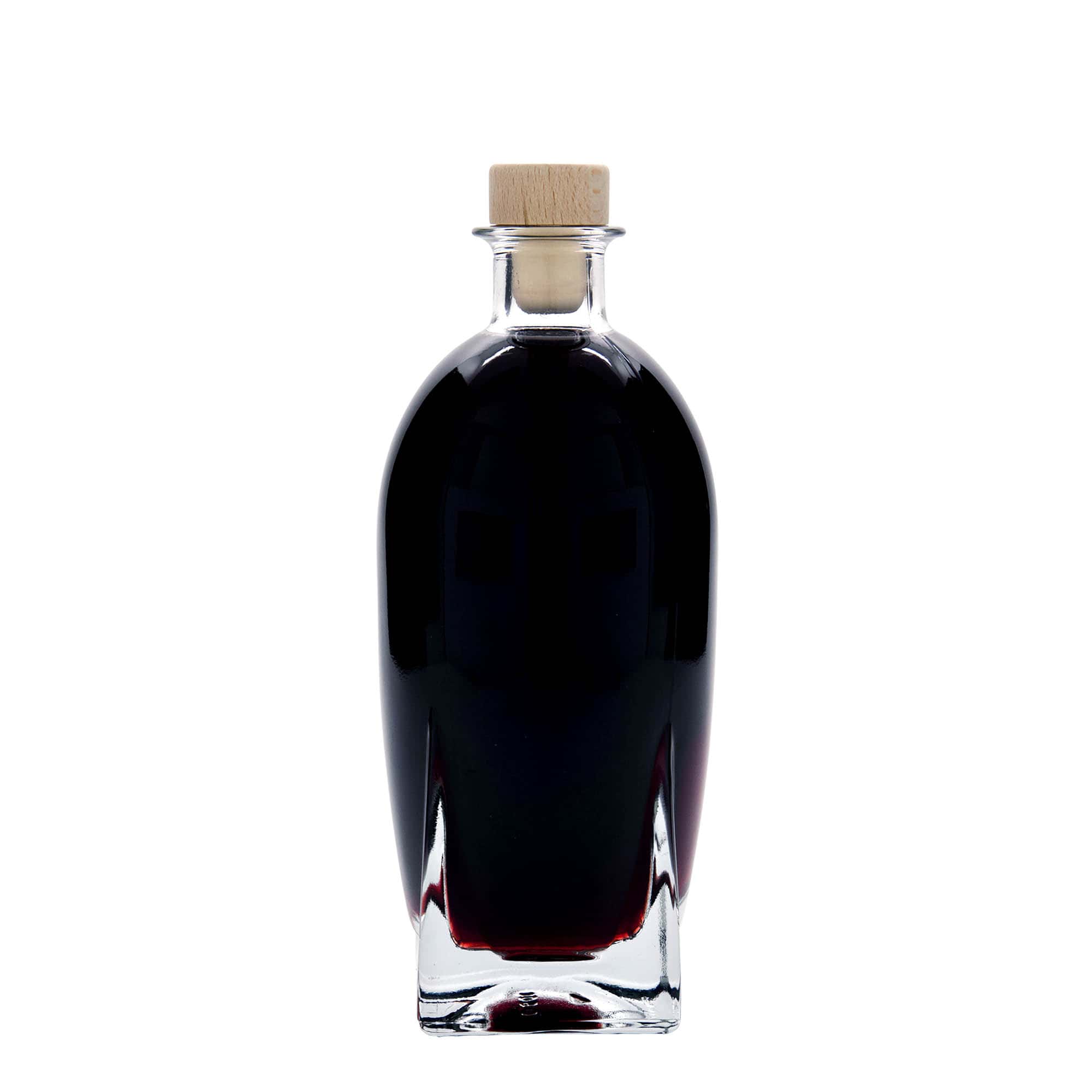 500 ml butelka szklana 'Zino', kwadratowa, zamknięcie: korek