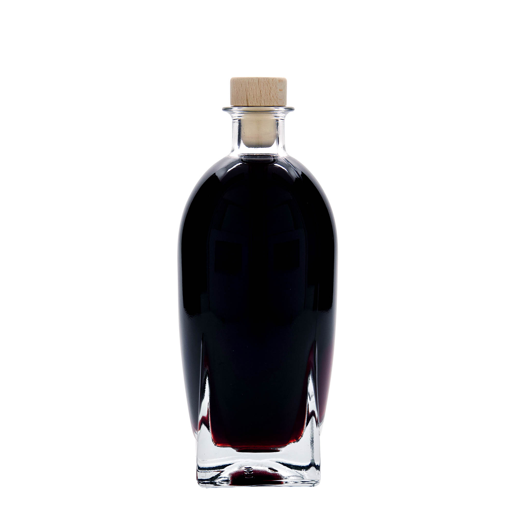 500 ml butelka szklana 'Zino', kwadratowa, szyjka: korek 500 ml butelka szklana 'Zino', kwadratowa, szyjka: korek