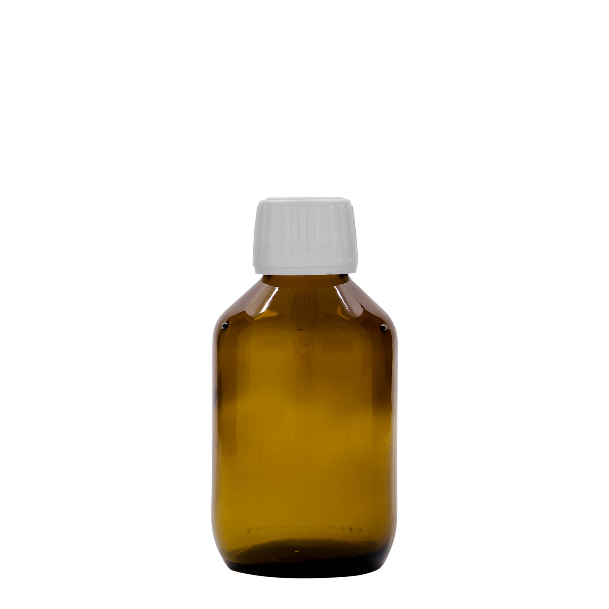 150 ml butelka medyczna, brązowa, szkło, szyjka: PP 28