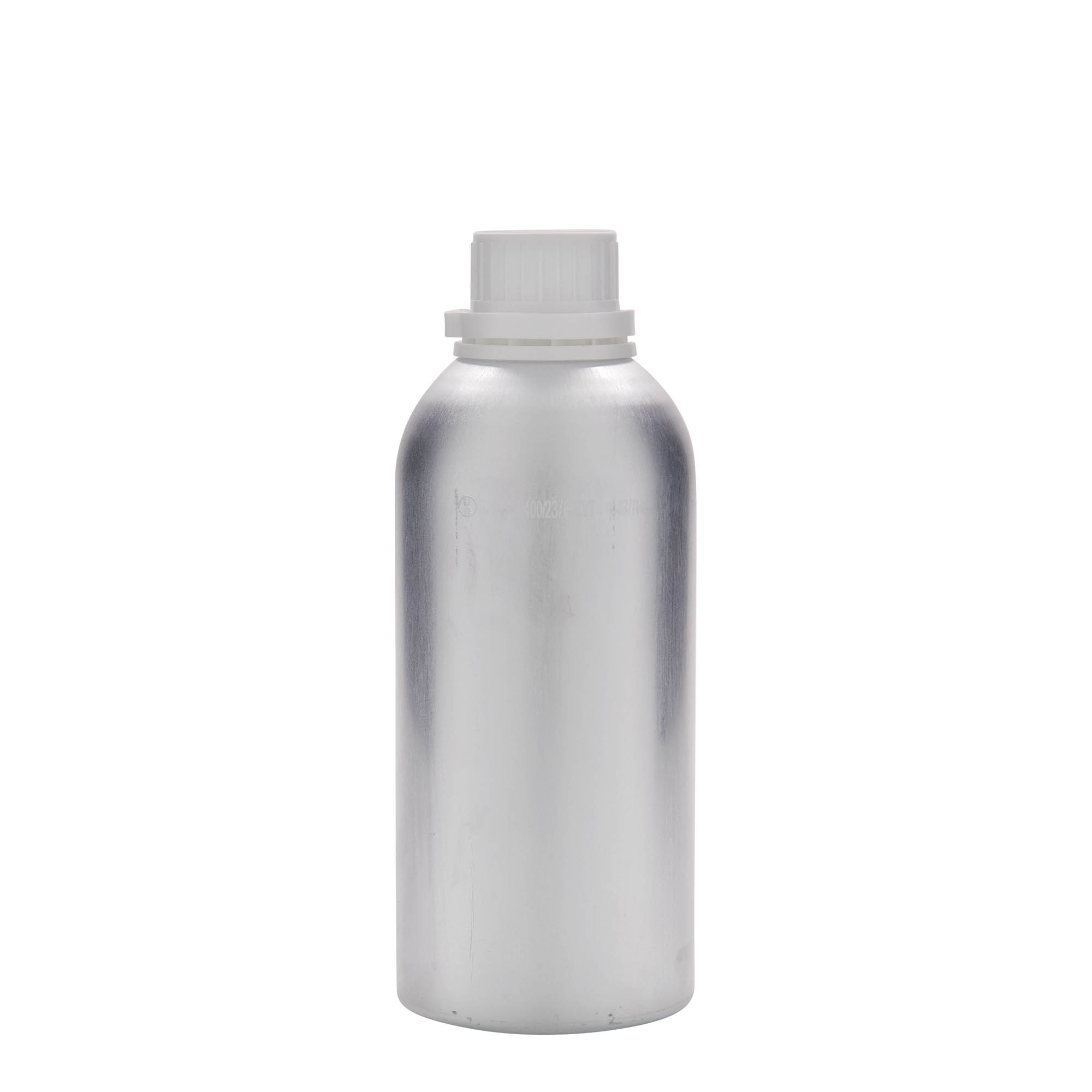 625 ml butelka aluminiowa, metal, srebrny, gwint: DIN 32