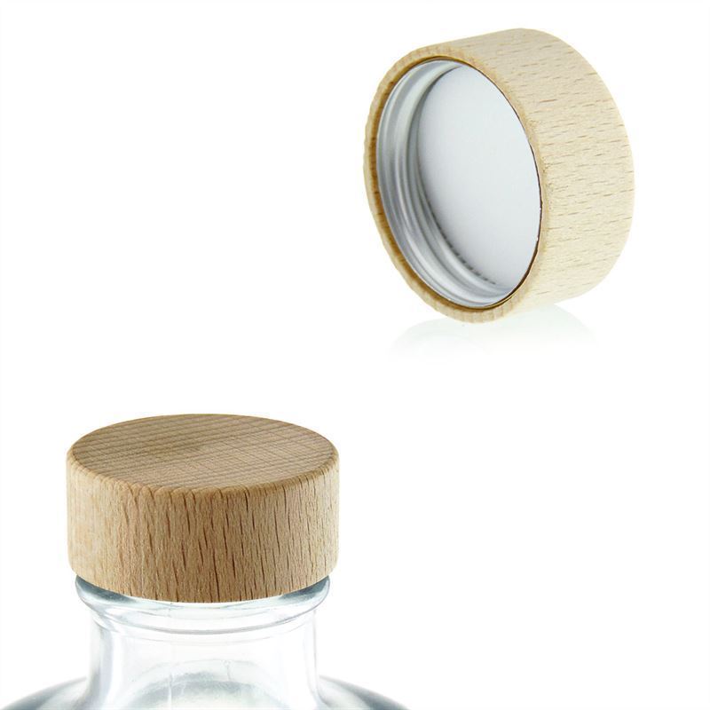 Zakrętka na gwint, drewno, beżowa, do wylotu: GPI 33/400 Zakrętka na gwint, drewno, beżowa, do wylotu: GPI 33/400