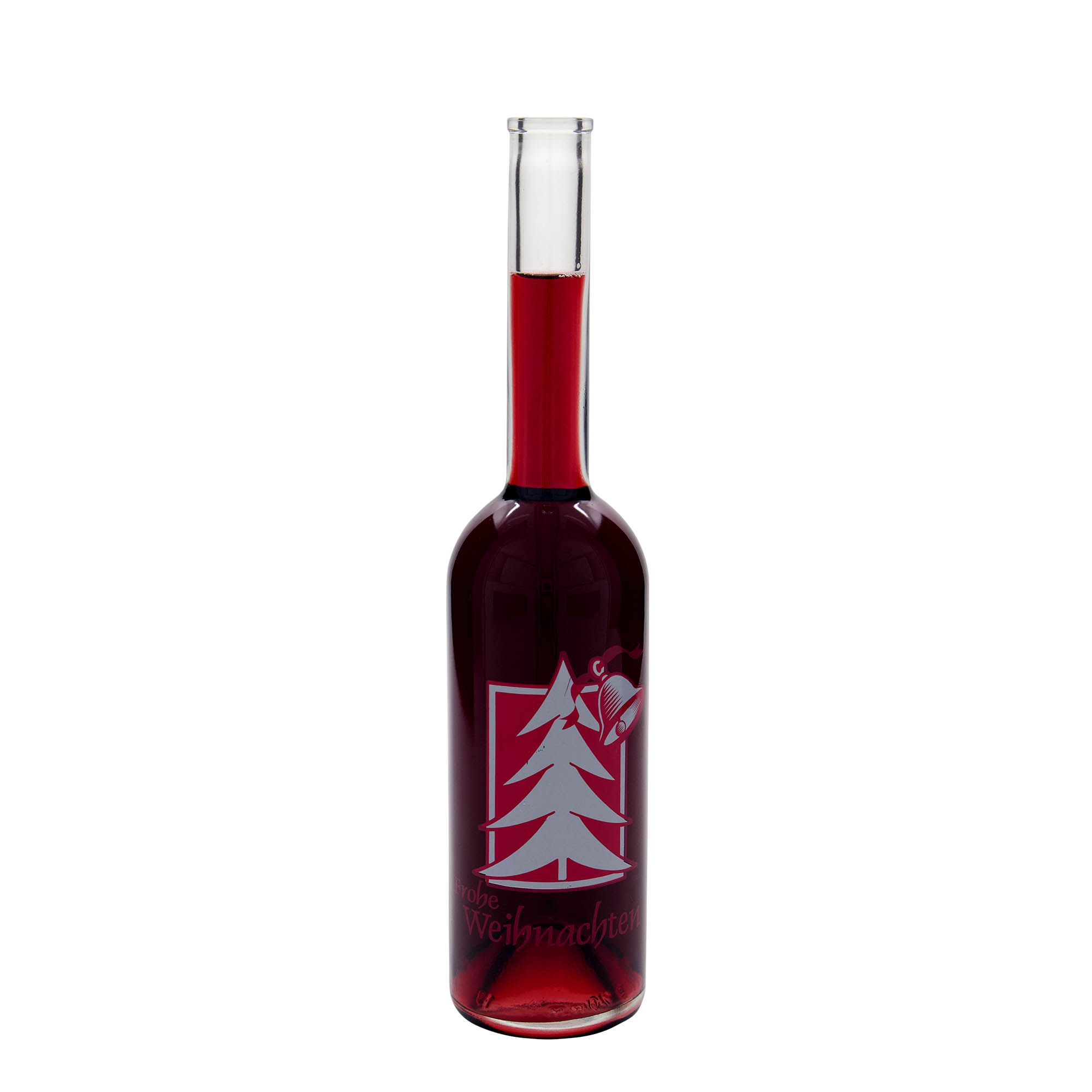 500 ml butelka szklana 'Opera', wzór: życzenia bożonarodzeniowe, zamknięcie: korek