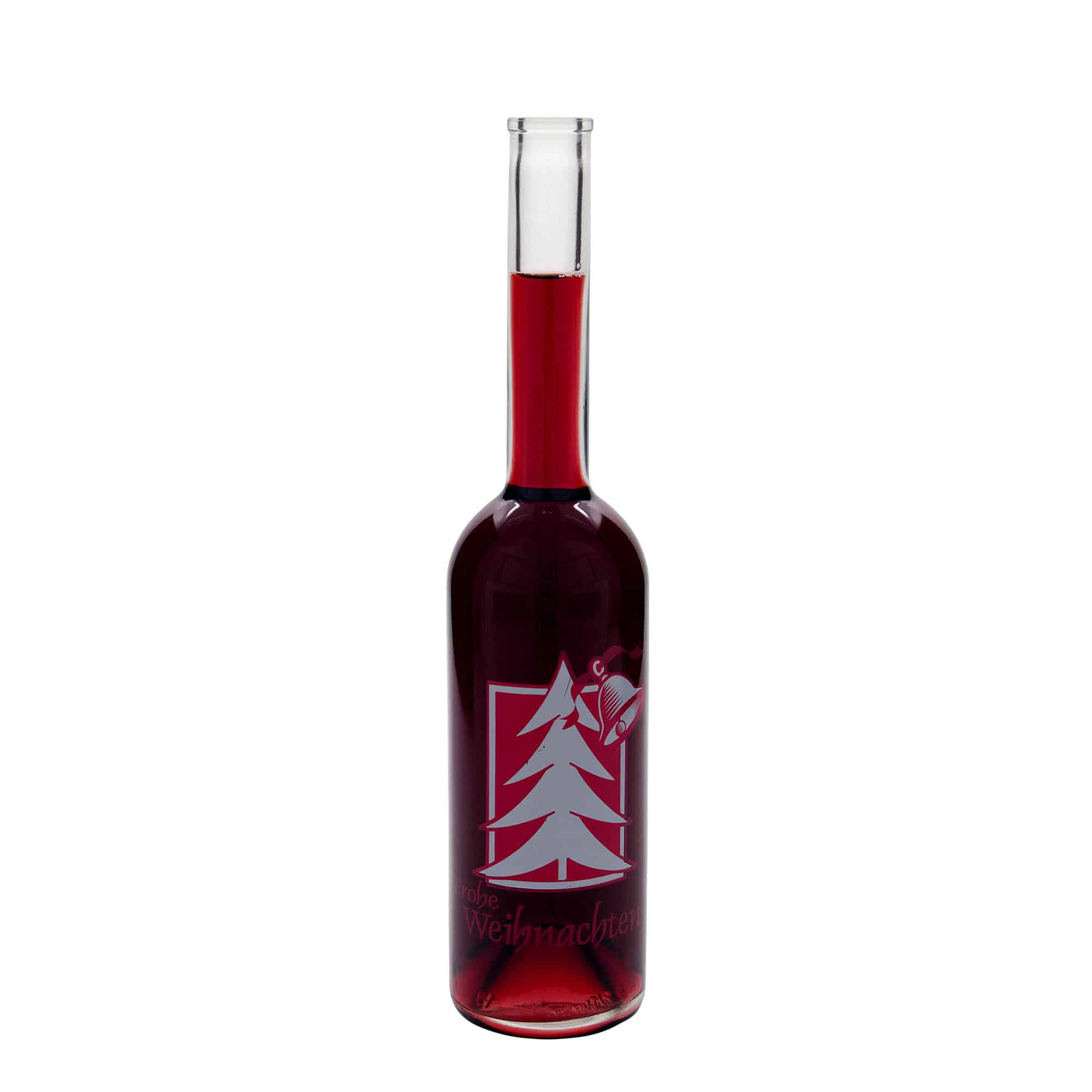 500 ml butelka szklana 'Opera', wzór: życzenia bożonarodzeniowe, zamknięcie: korek
