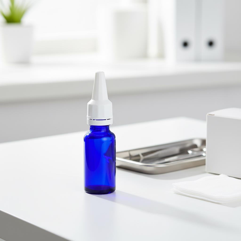 Zakrętka z aplikatorem, tworzywo sztuczne PE, biały, do wylotu: DIN 18 Zakrętka z aplikatorem, tworzywo sztuczne PE, biały, do wylotu: DIN 18