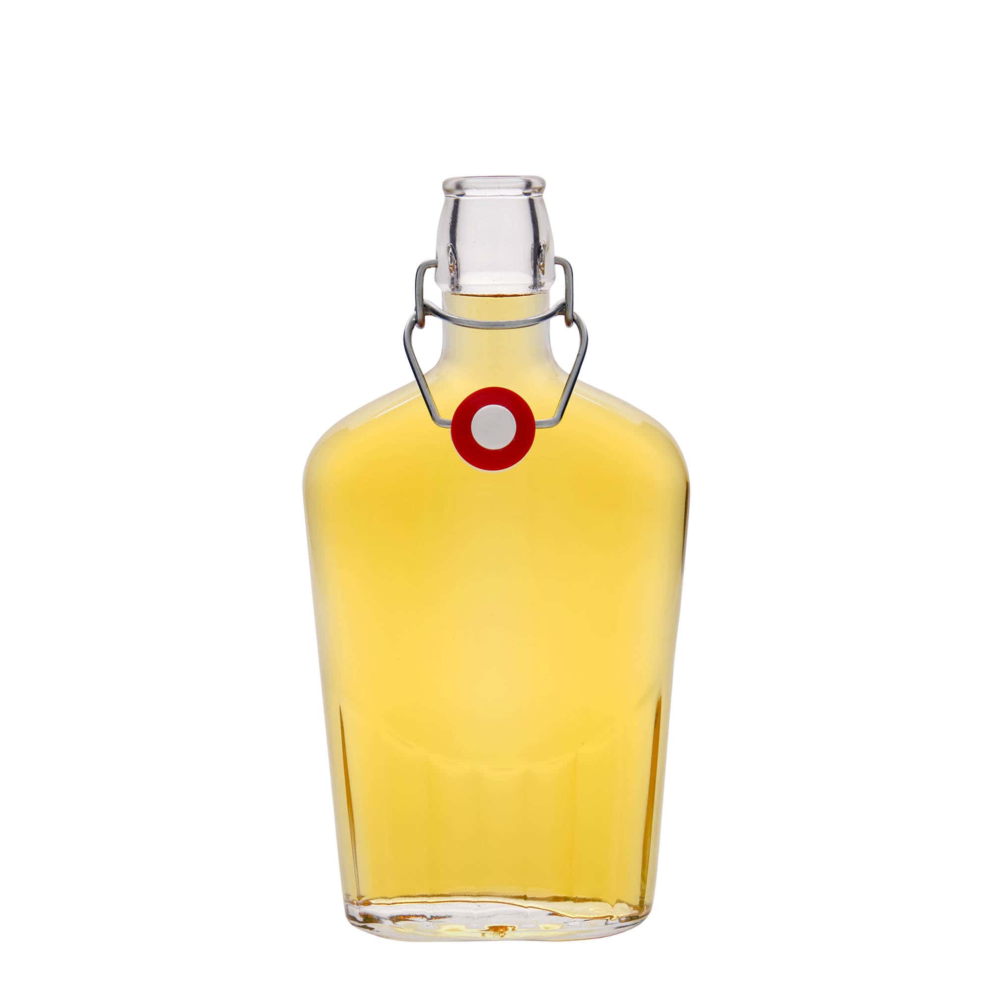 500 ml butelka szklana 'Fiaschetta', owalna, zamknięcie: Zamknięcie pałąkowe