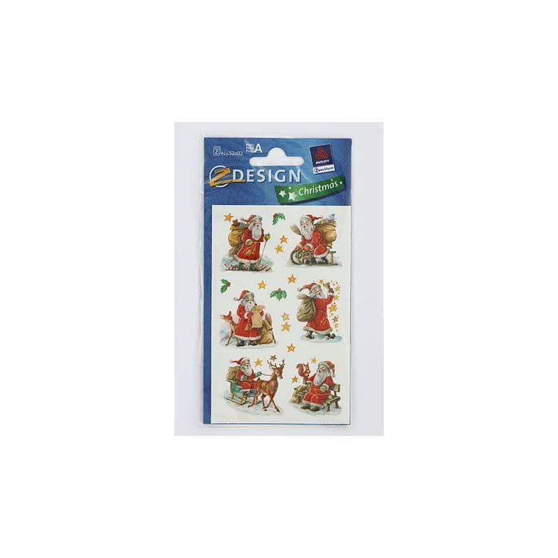 Naklejki Zweckform „Mikołaje”, papier, wielokolorowe