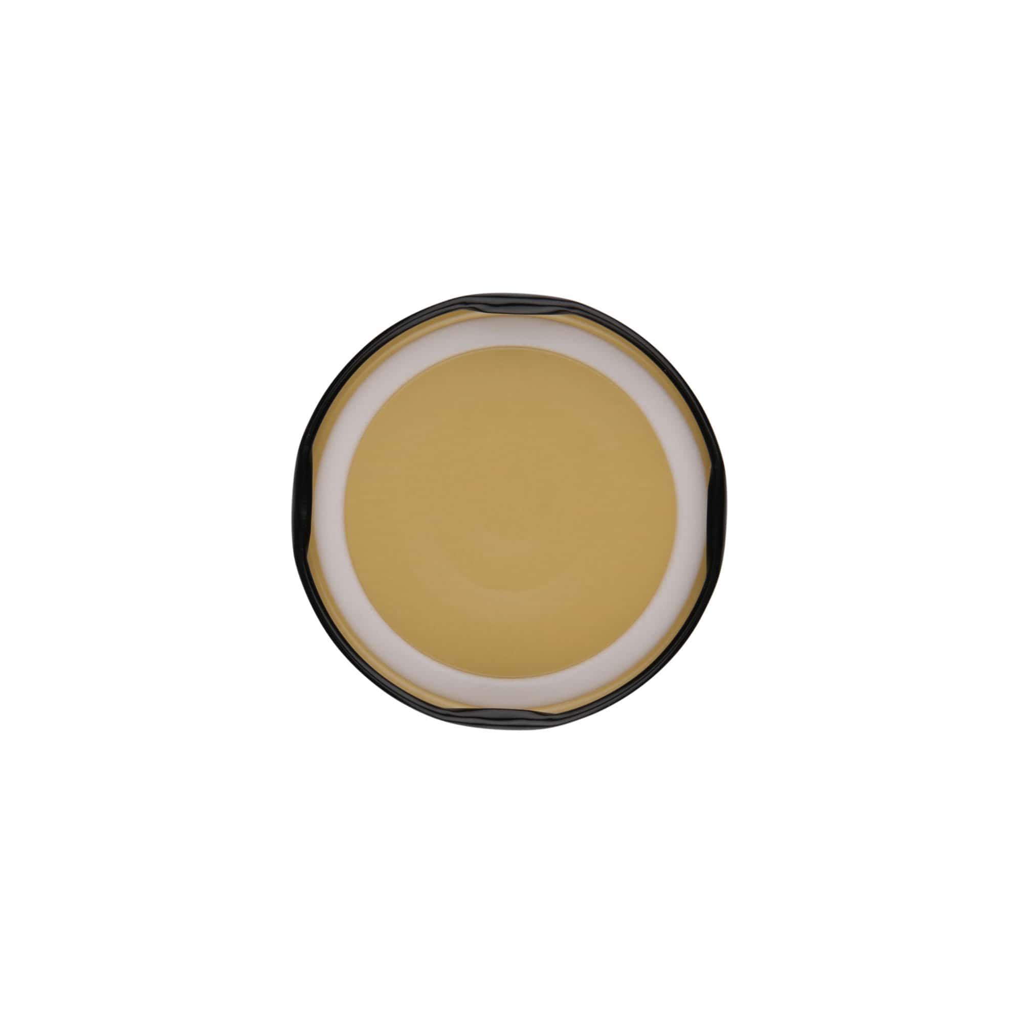 Zakrywka Twist-Off, blacha biała, czarna, do szyjki: TO 63 Zakrywka Twist-Off, blacha biała, czarna, do szyjki: TO 63