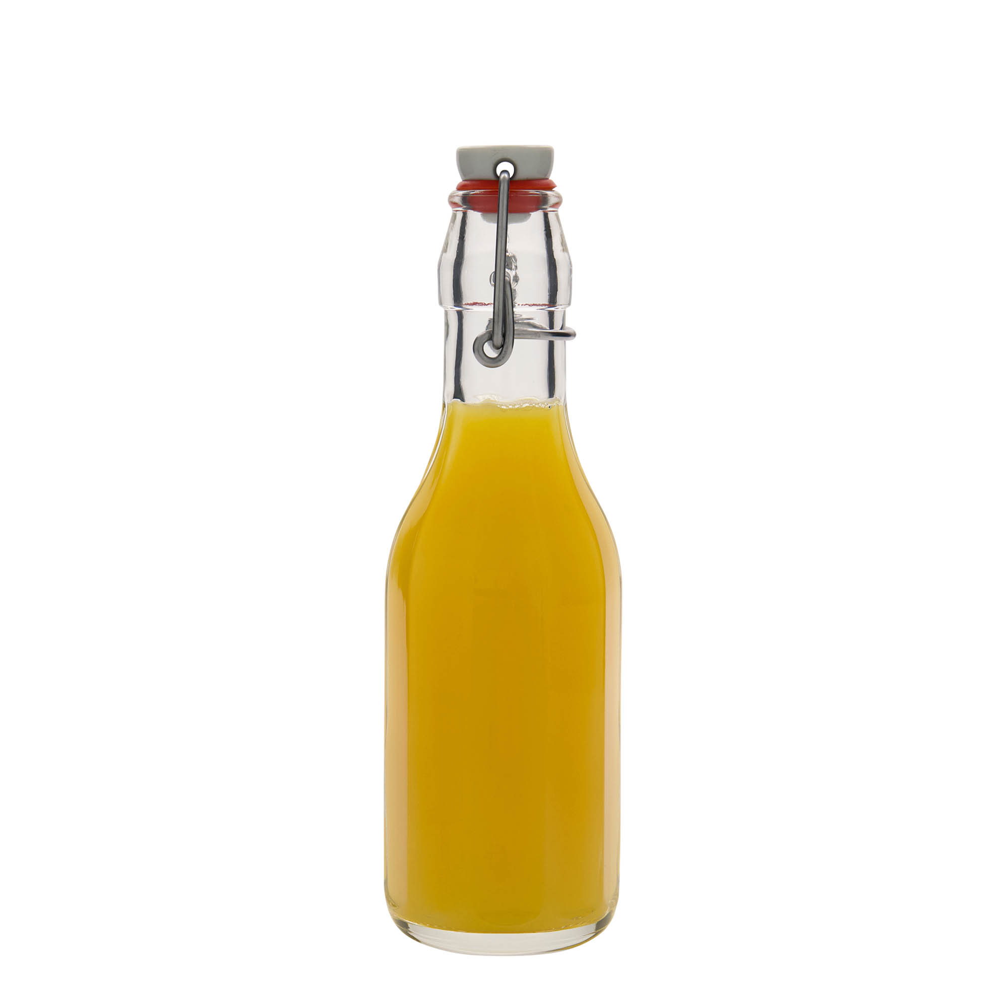 250 ml butelka szklana 'Bravo', dziesięciokątna, otwór: zamknięcie na klamrę