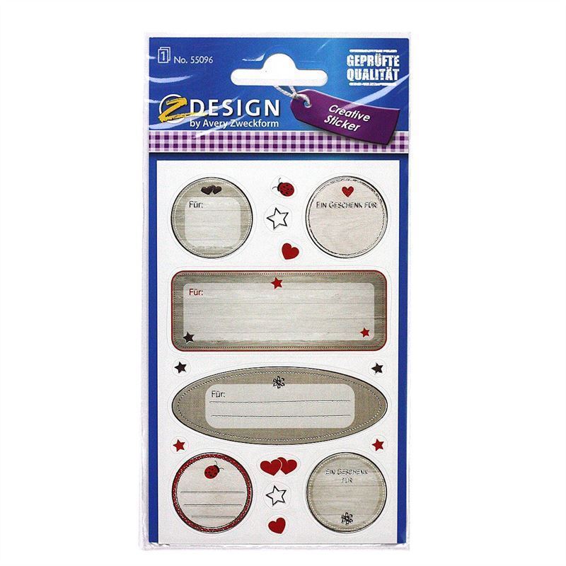 Zweckform etykiety „Dla:”, papier, wielokolorowe Zweckform etykiety „Dla:”, papier, wielokolorowe