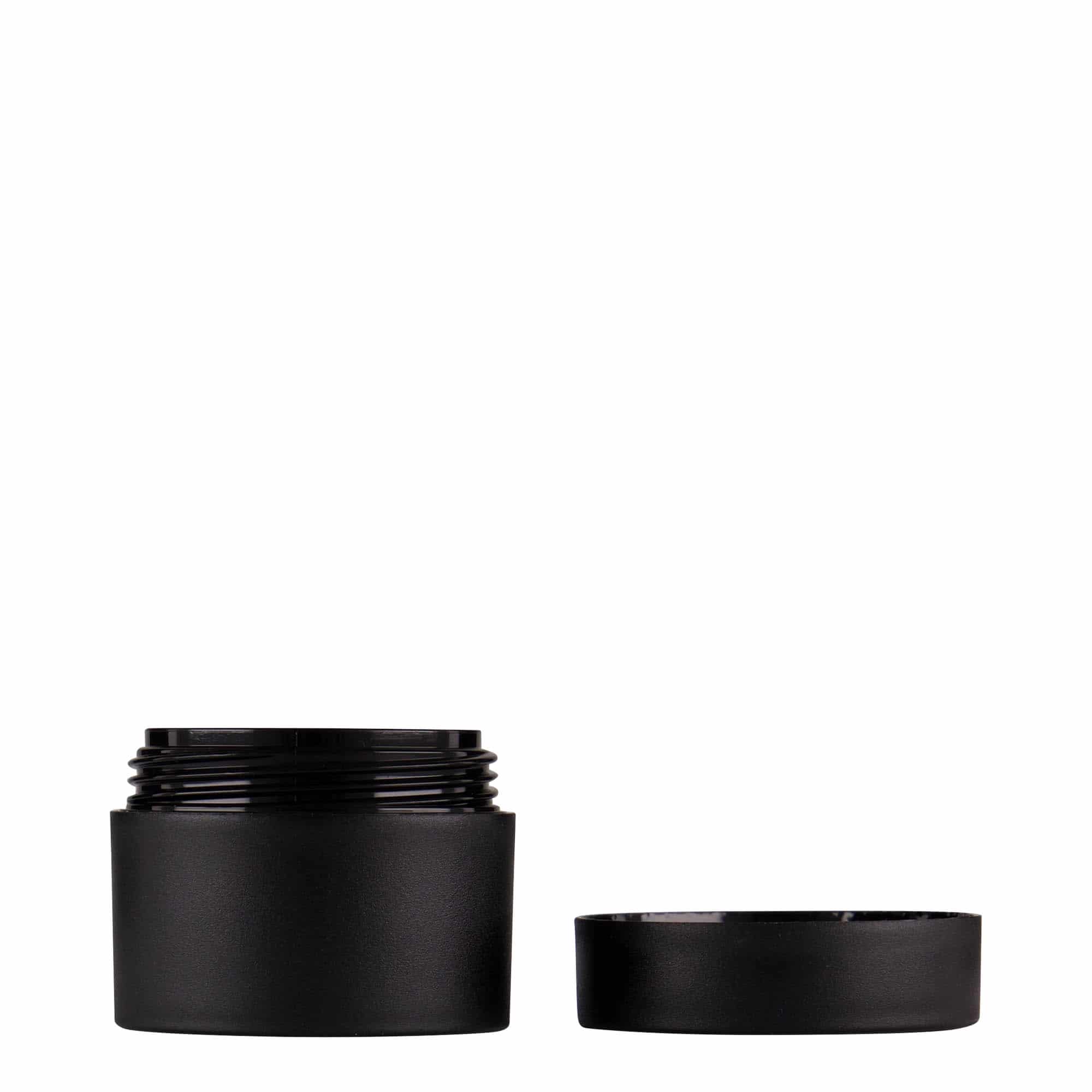 15 ml słoiczek z tworzywa sztucznego 'Antonella', PP, kolor czarny, zamknięcie: zakrętka