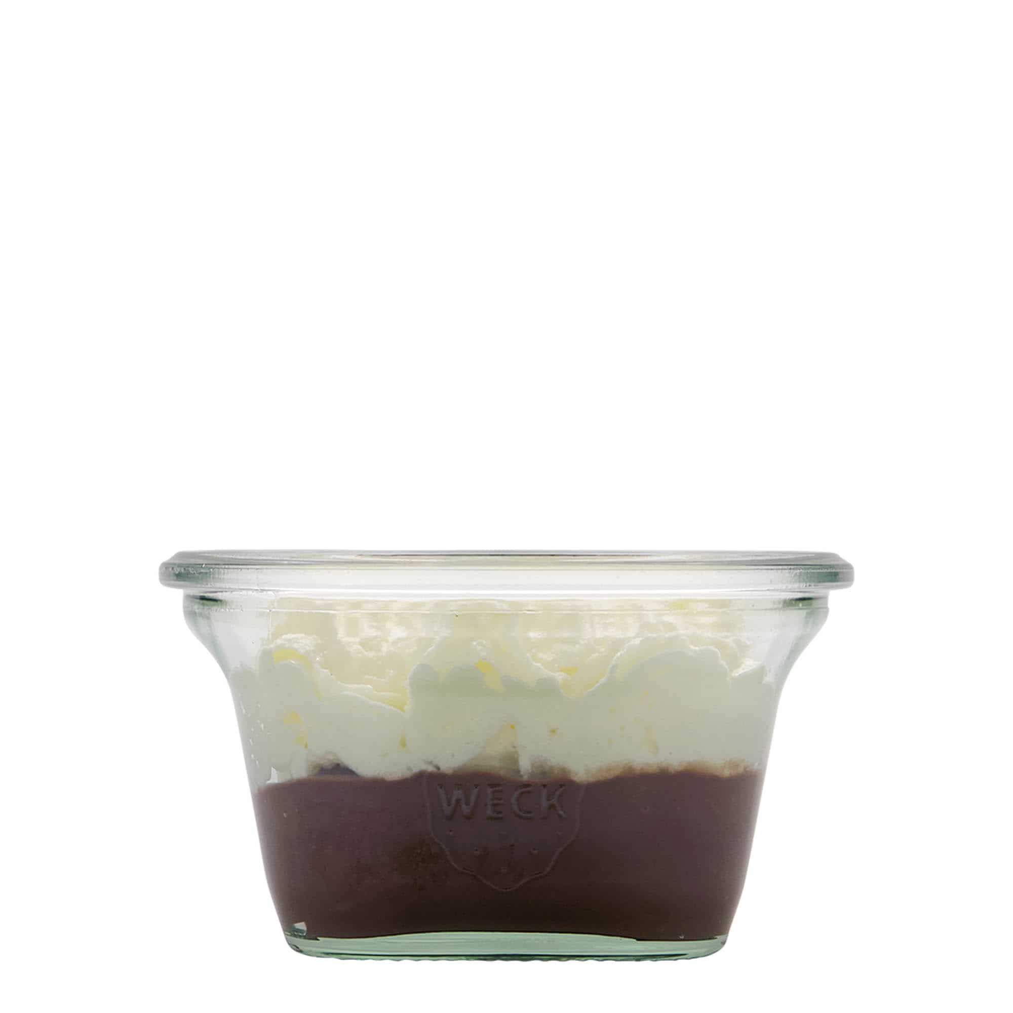 290 ml słoik kwadratowy WECK , kwadratowy, zamknięcie: krawędź okrągła