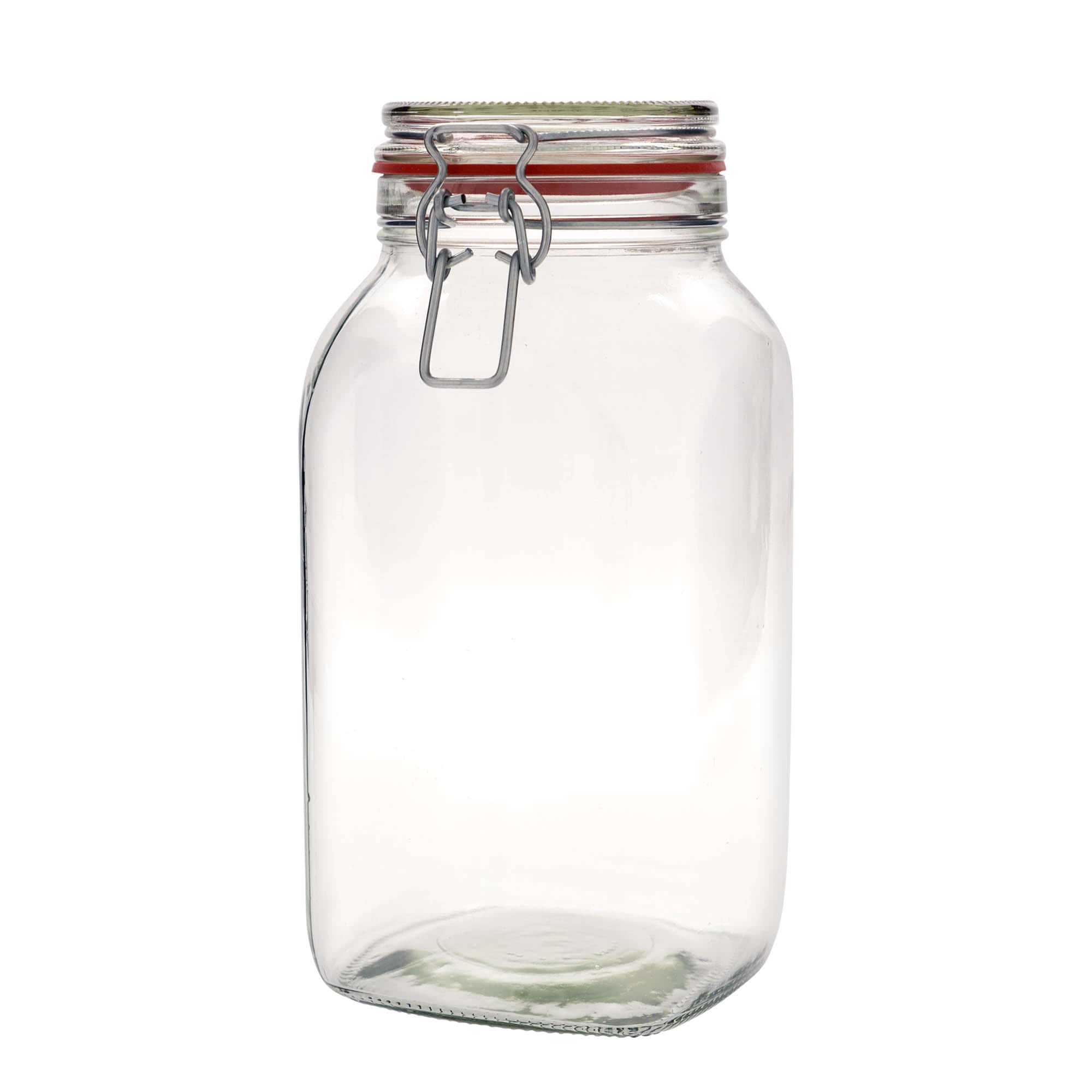 2590 ml słoik z zamknięciem pałąkowym, kwadratowy, zamknięcie: Zamknięcie pałąkowe 2590 ml słoik z zamknięciem pałąkowym, kwadratowy, zamknięcie: Zamknięcie pałąkowe