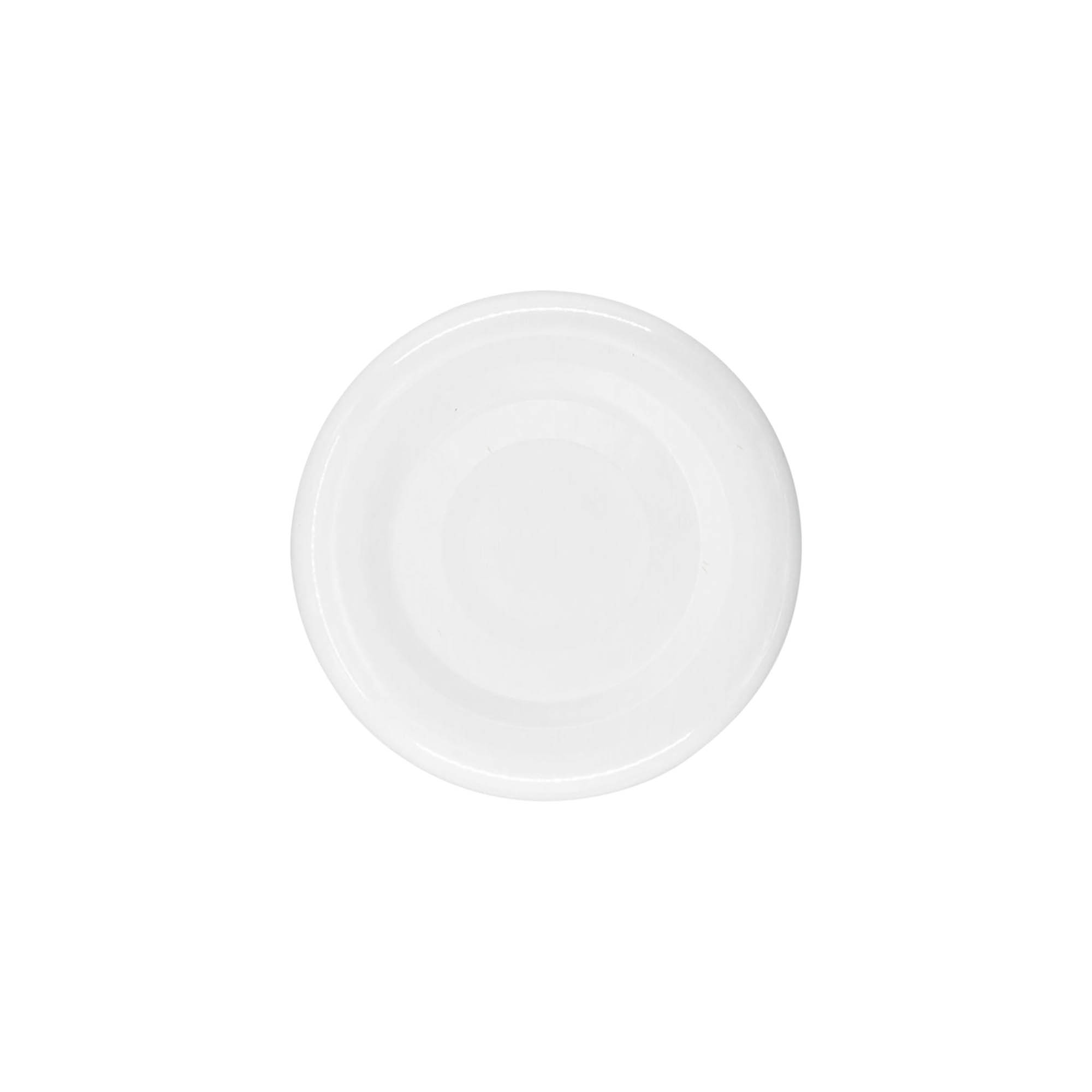 Zakrywka Twist-Off, blacha biała, biała, do szyjki: TO 38