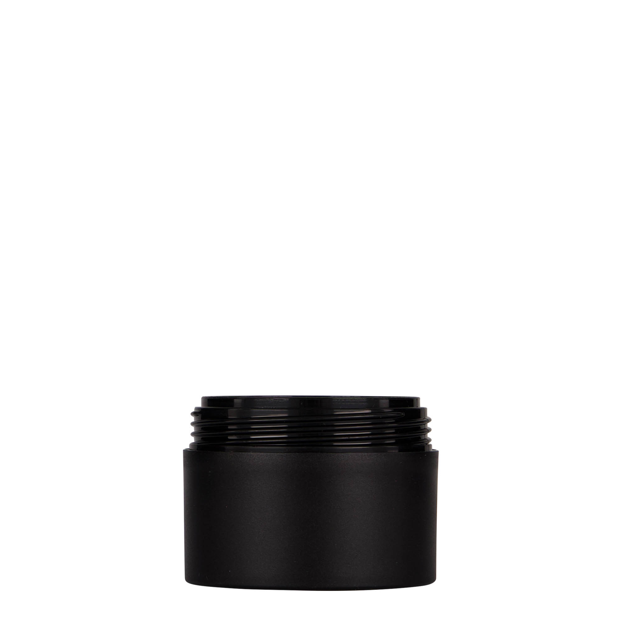 50 ml plastikowy pojemnik 'Antonella', PP, czarny, otwór: zakrętka na gwint 50 ml plastikowy pojemnik 'Antonella', PP, czarny, otwór: zakrętka na gwint