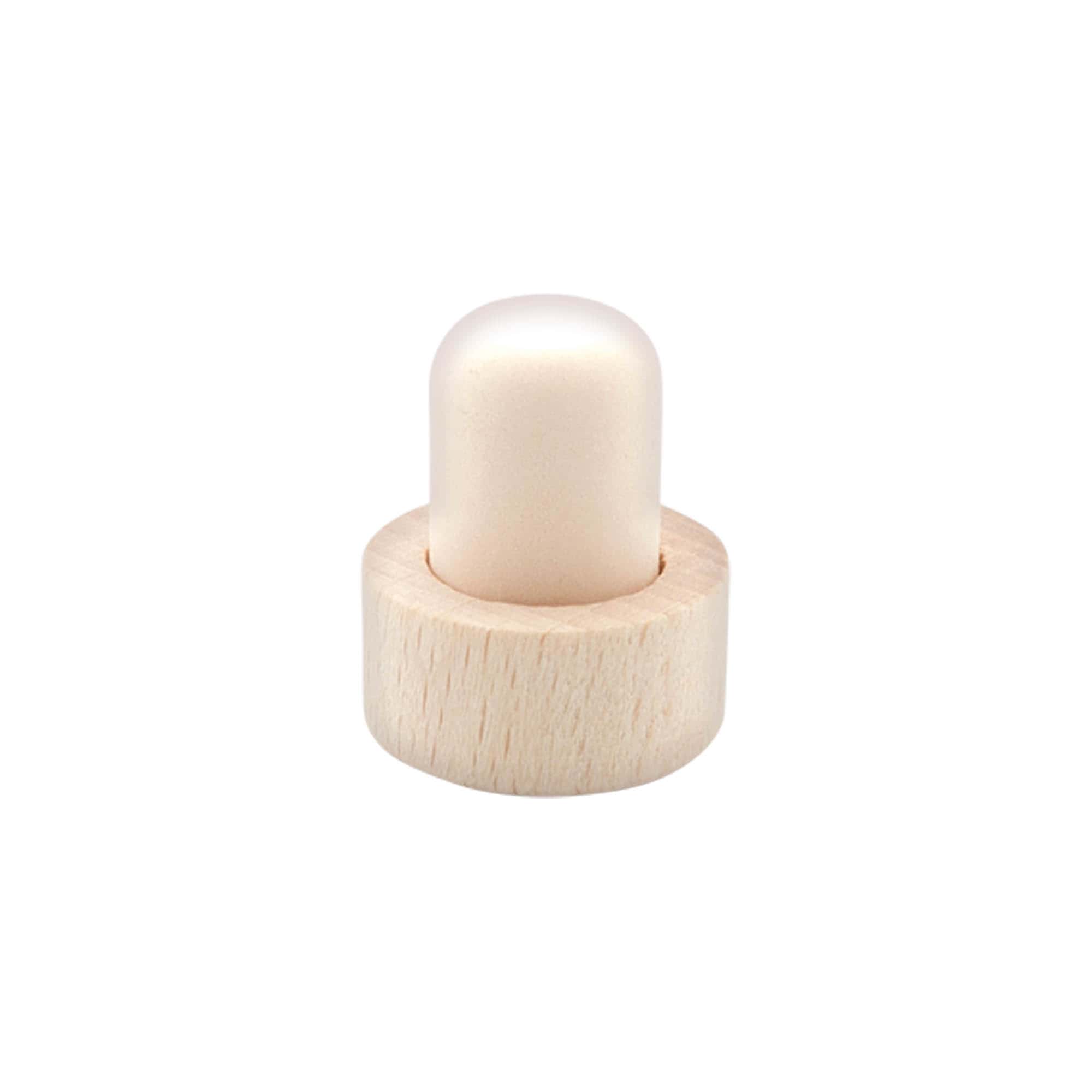 Korek z uchwytem 18 mm, drewno/plastik, do wylotu: korek