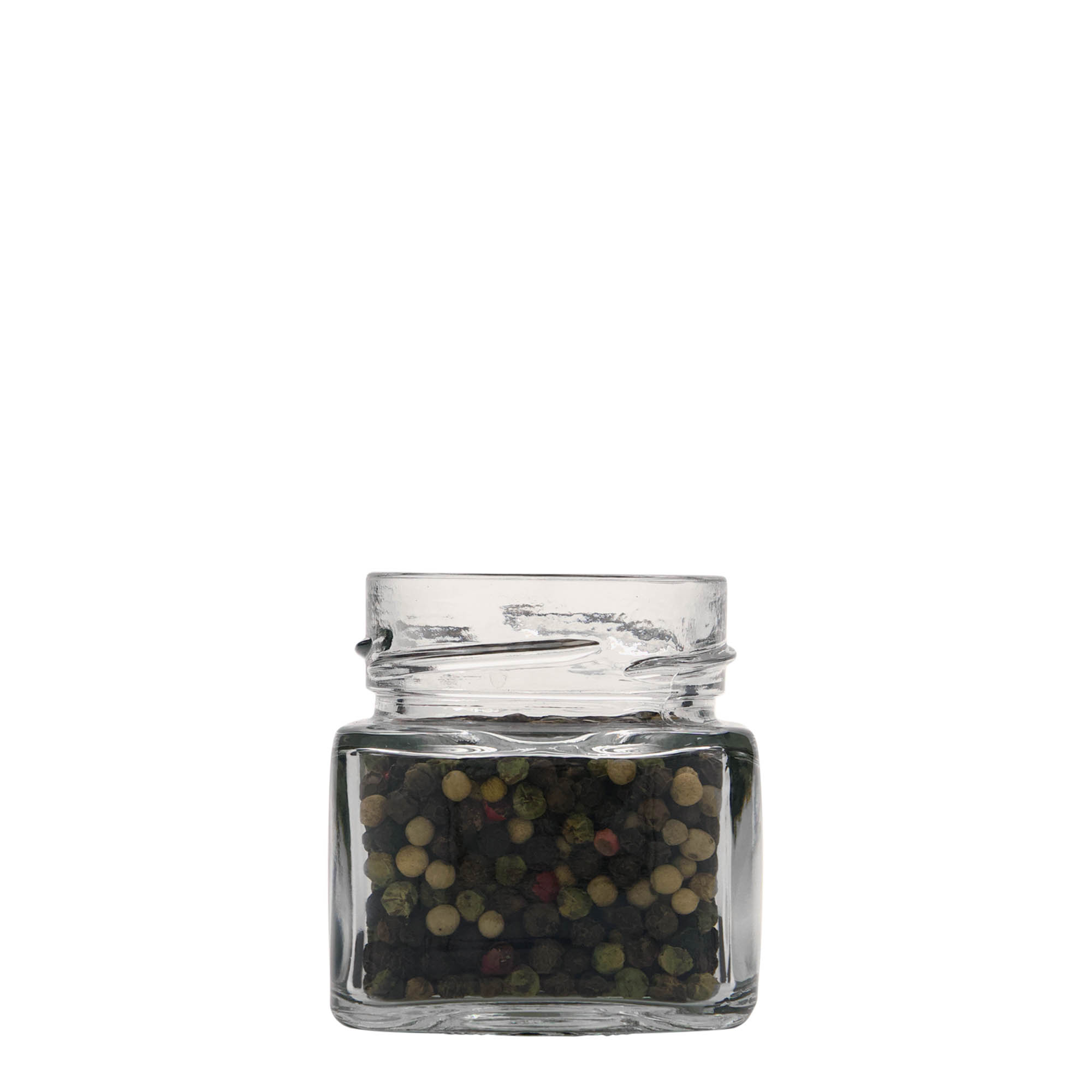 106 ml szklany pojemnik kwadratowy 'Ikarus', otwór: Deep-Twist-Off (DTO 58)