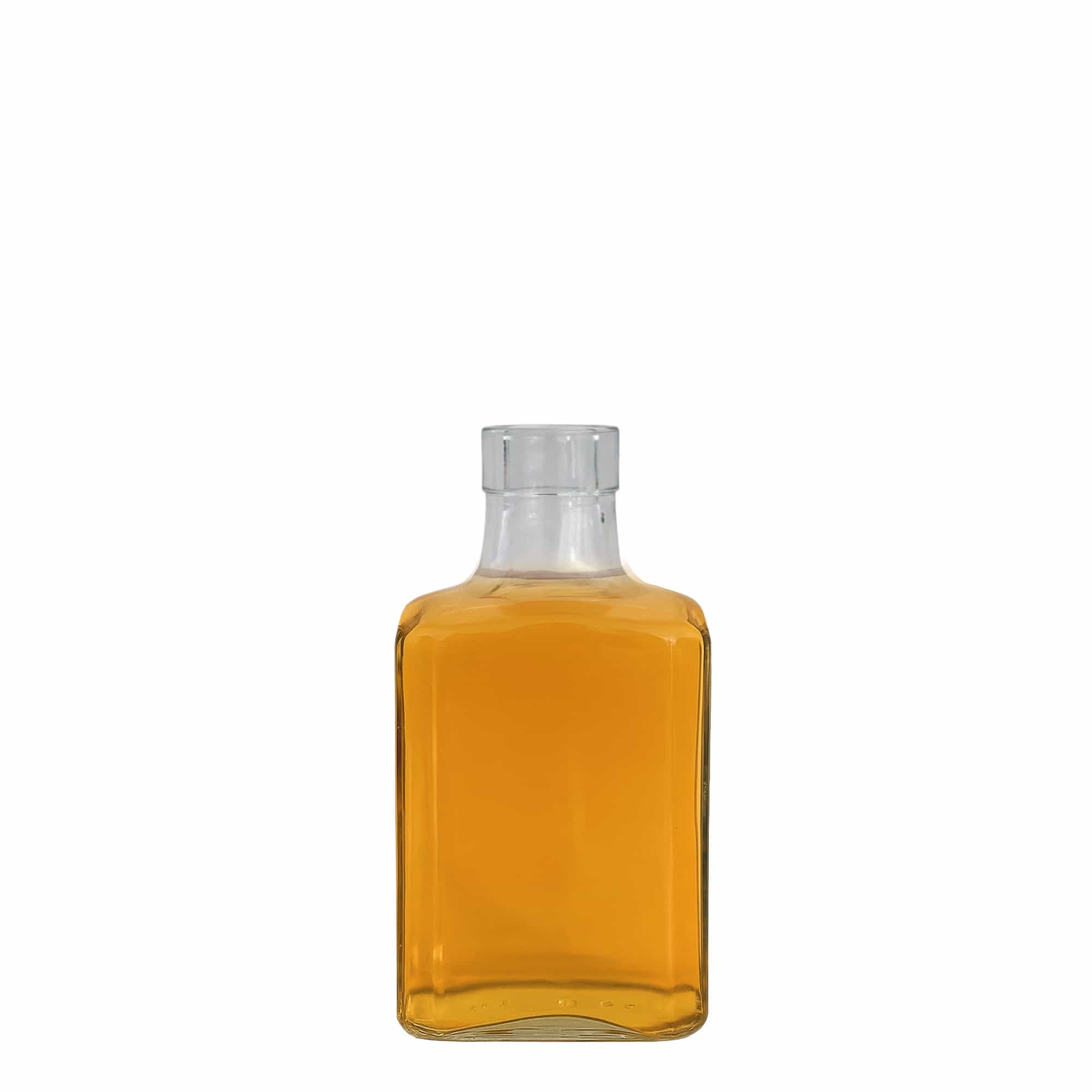 250 ml butelka szklana 'Decanter Quadro Oberband', kwadratowa, otwór: korek