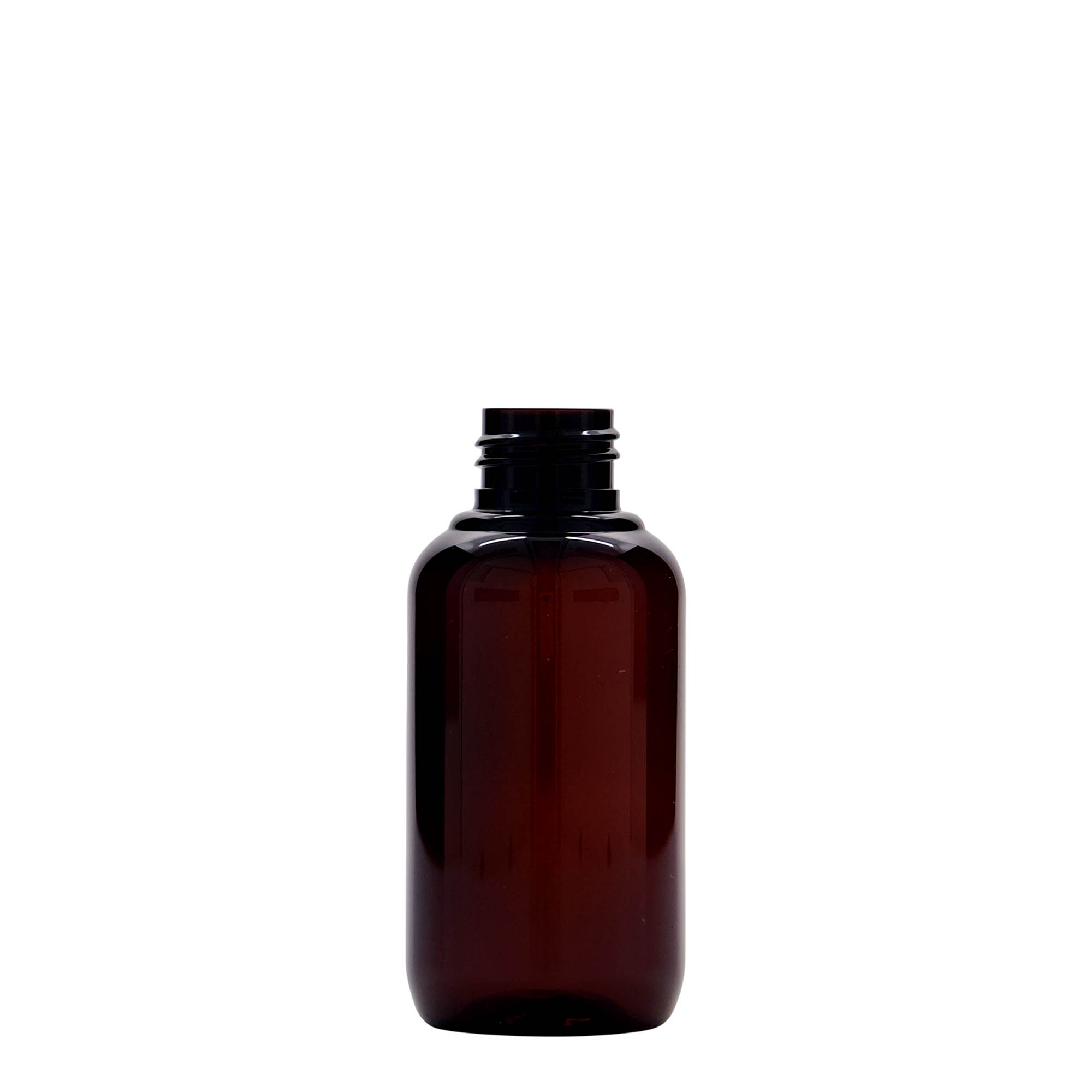 100 ml butelka z tworzywa sztucznego z recyklingu 'Victor's Best', PCR, brązowa, gwint: 24/410