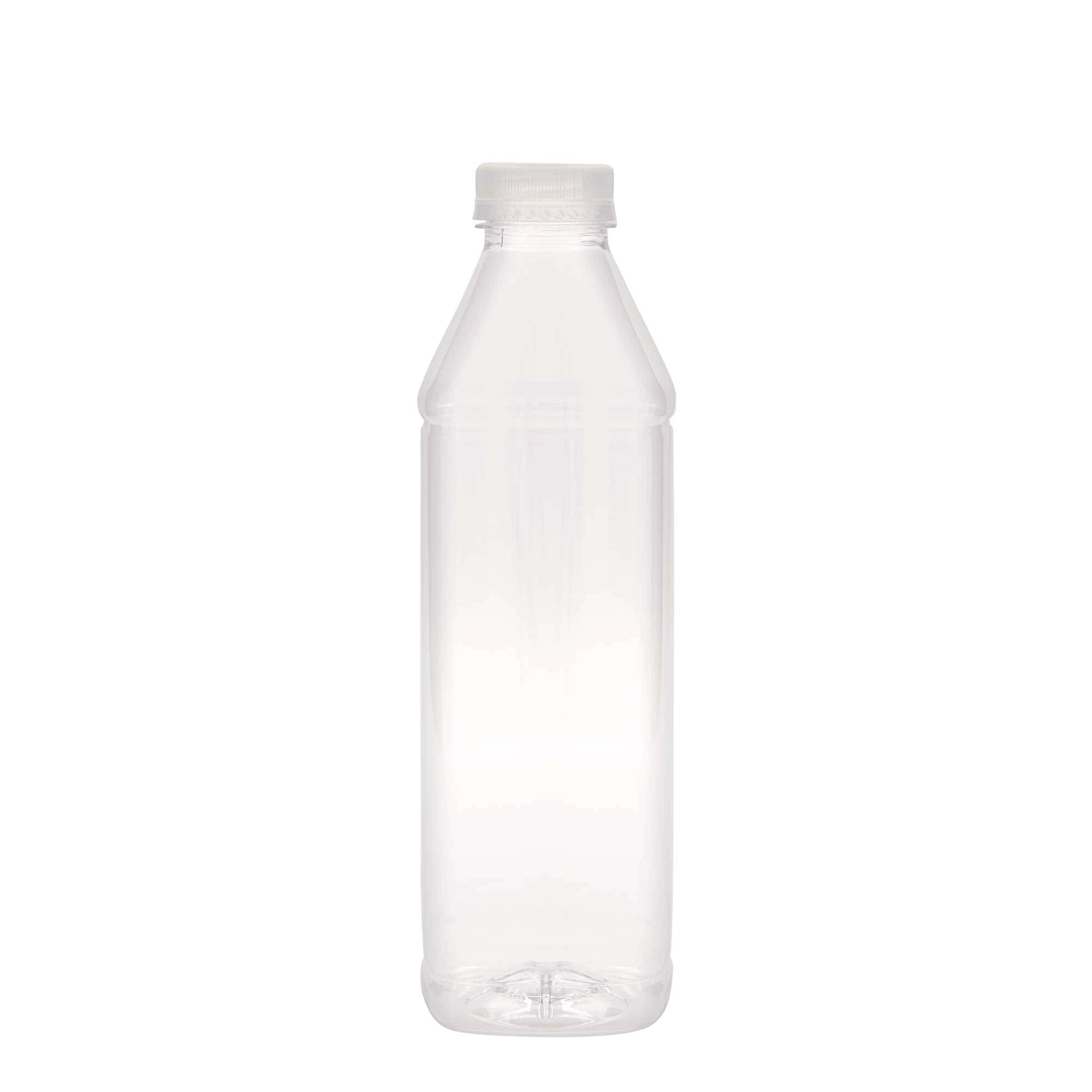 1.000 ml butelka PET „Milk and Juice Carré”, kwadratowa, plastik, szyjka: 38 mm