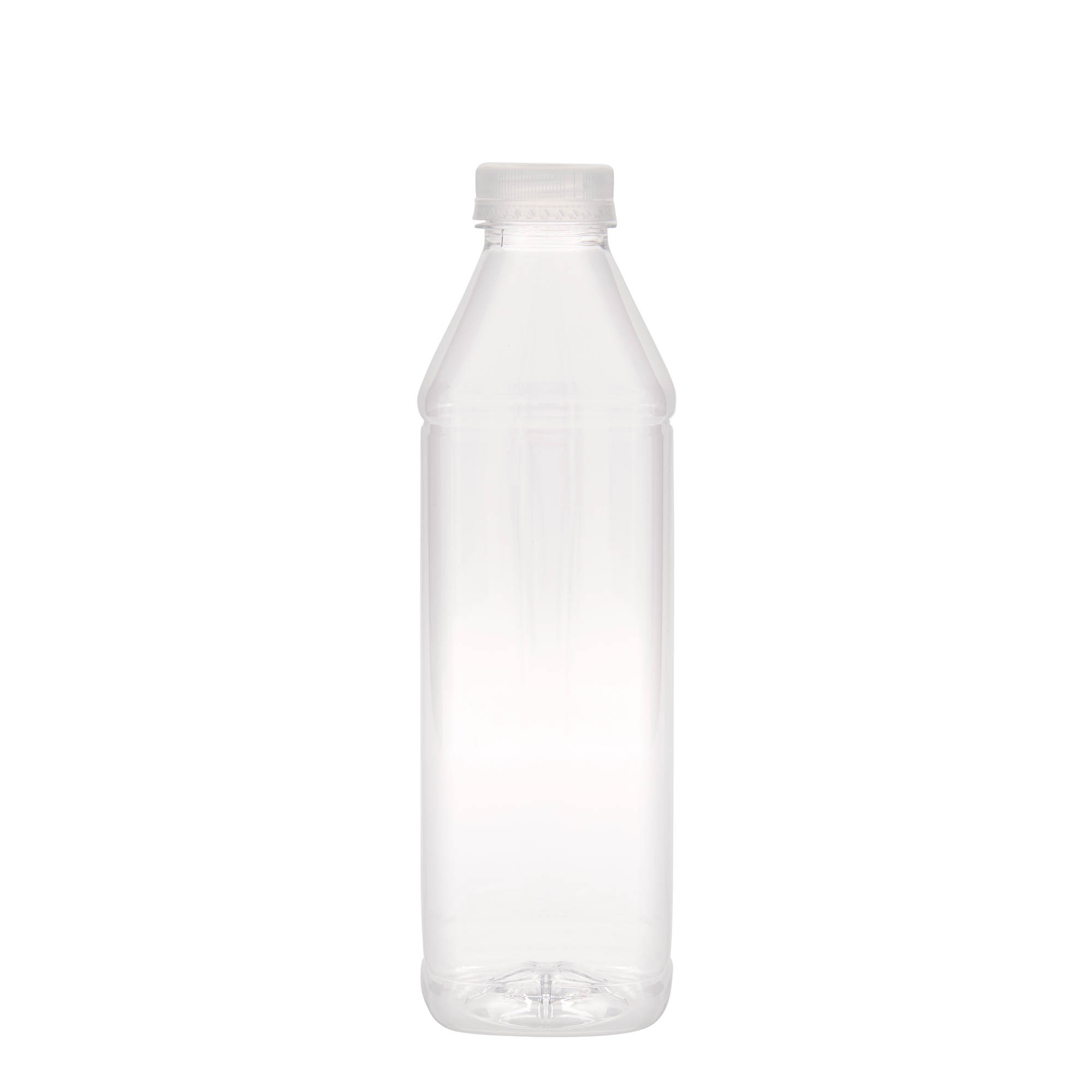 1.000 ml butelka PET „Milk and Juice Carré”, kwadratowa, plastik, szyjka: 38 mm 1.000 ml butelka PET „Milk and Juice Carré”, kwadratowa, plastik, szyjka: 38 mm
