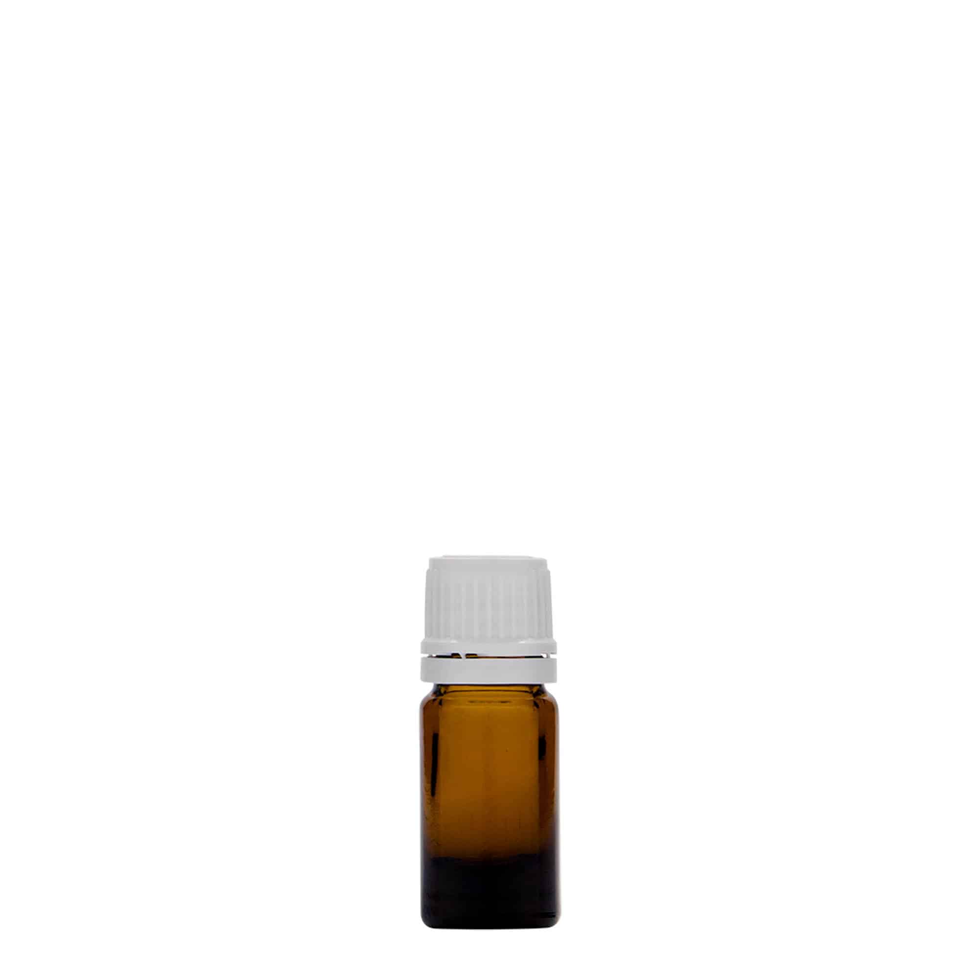 5 ml butelka medyczna, szkło, brązowa, wylot: DIN 18