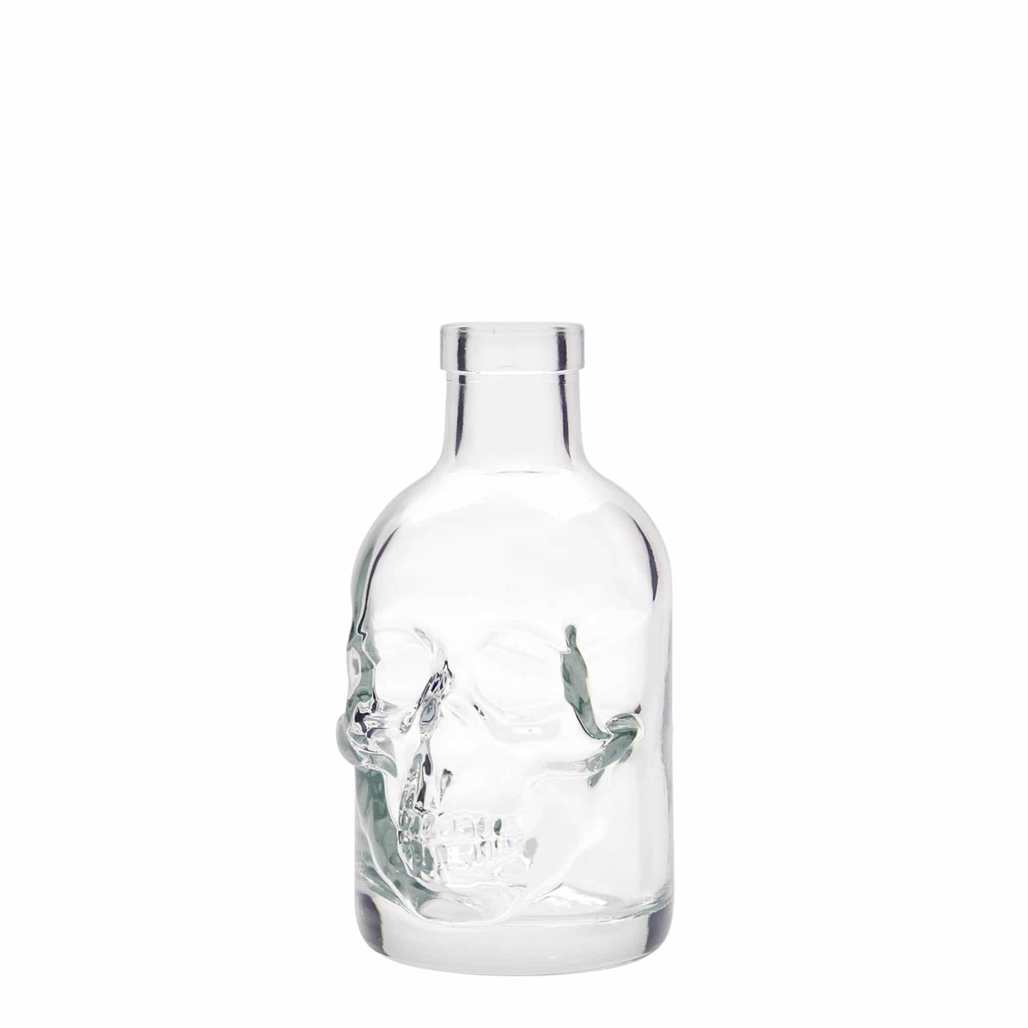 200 ml butelka szklana 'Czaszka', zamknięcie: korek