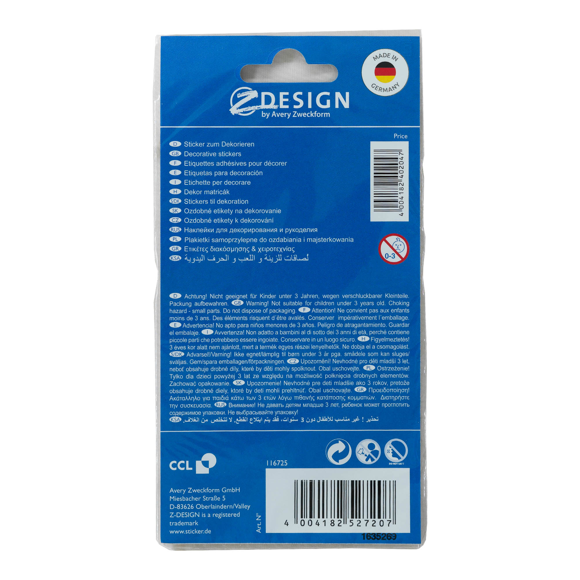 Zweckform Naklejki „Boże Narodzenie”, papier, złoto-srebro