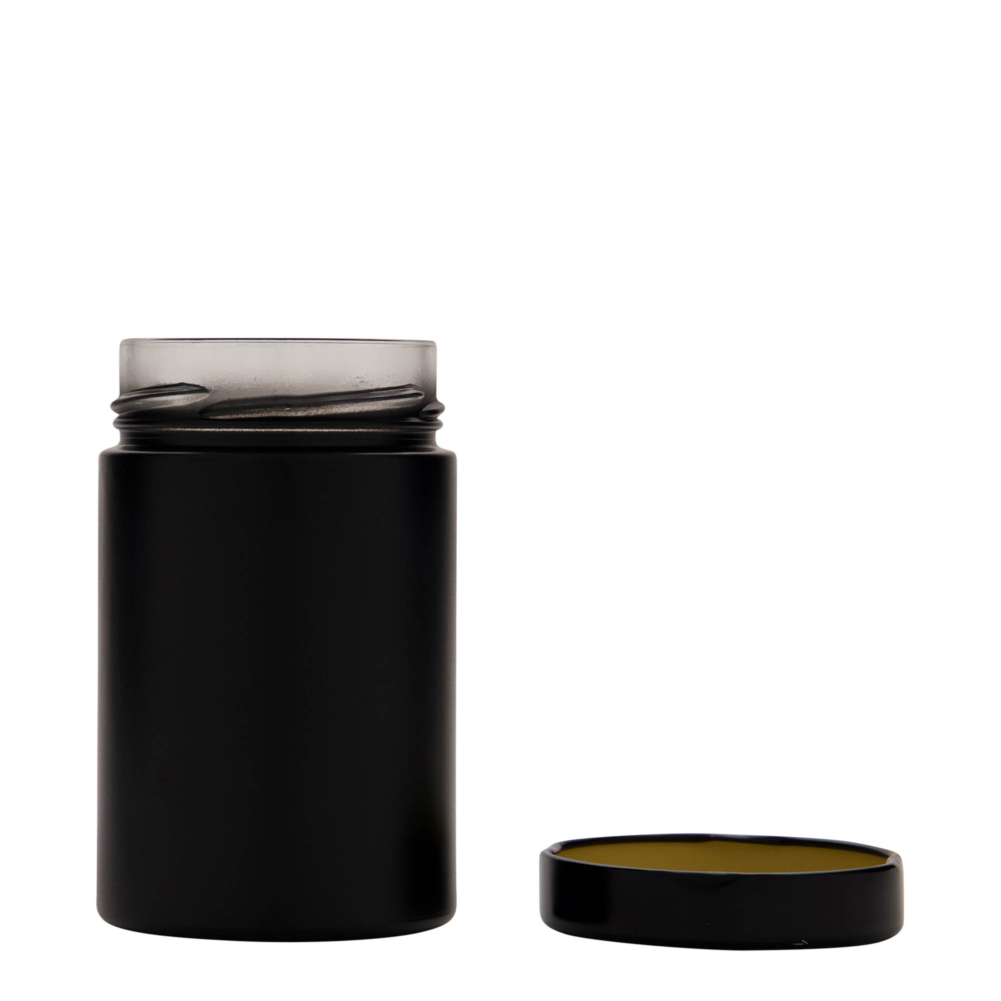 327 ml okrągłe szkło 'Aurora', czarne, otwór: Deep-Twist-Off (DTO 66)