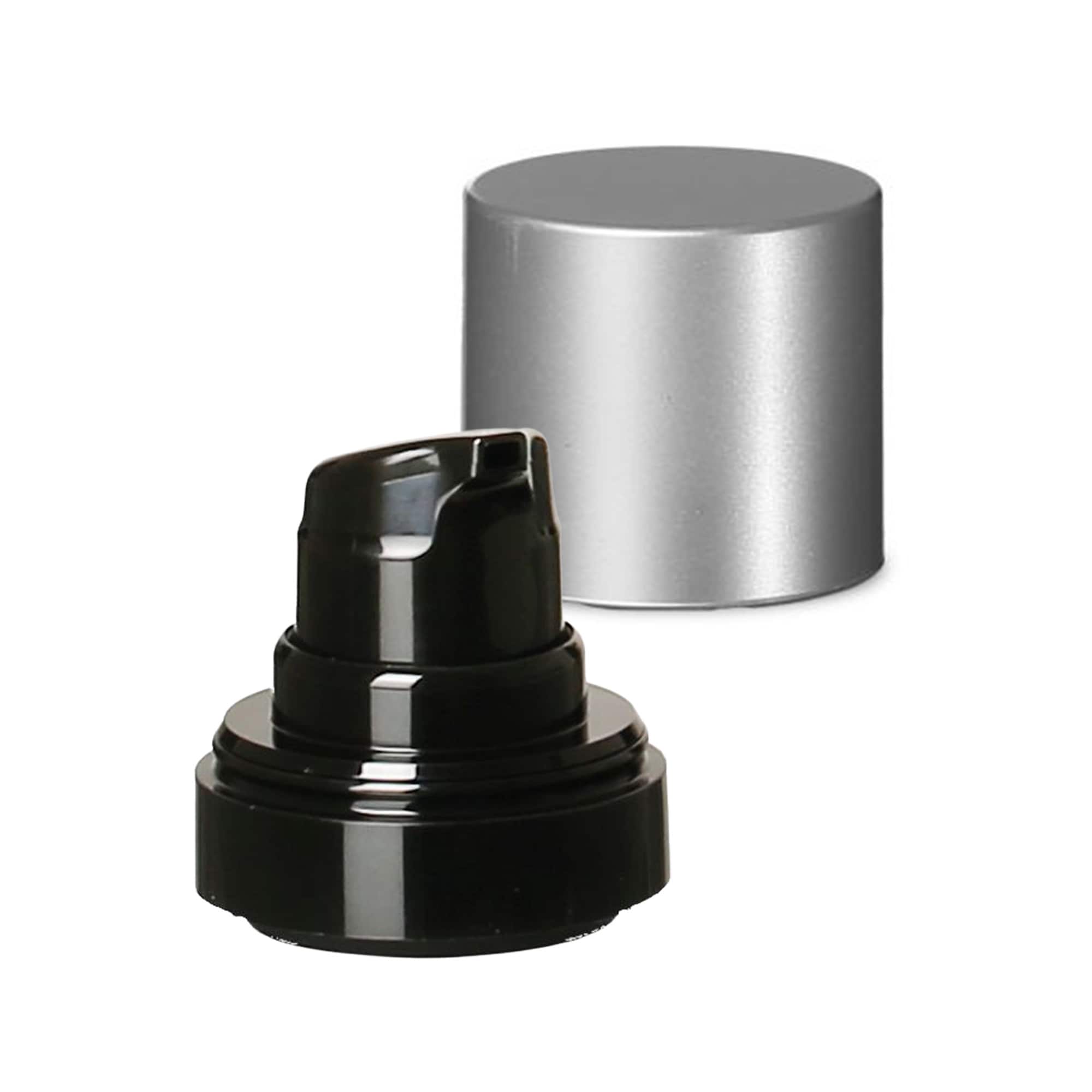 Głowica pompy dozownika bezpowietrznego 'Micro', tworzywo sztuczne PP, czarna