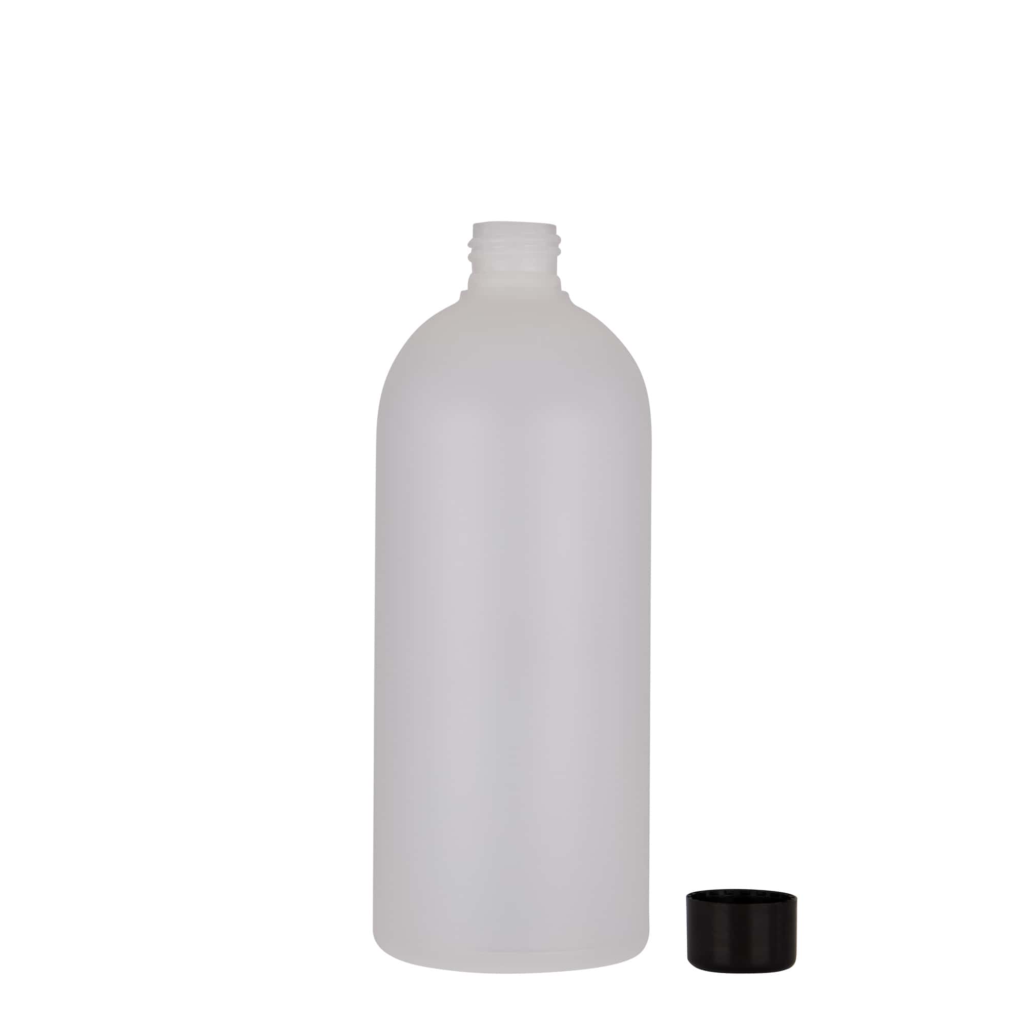 500 ml butelka plastikowa „Tuffy”, HDPE, naturalna, gwint: 24/410