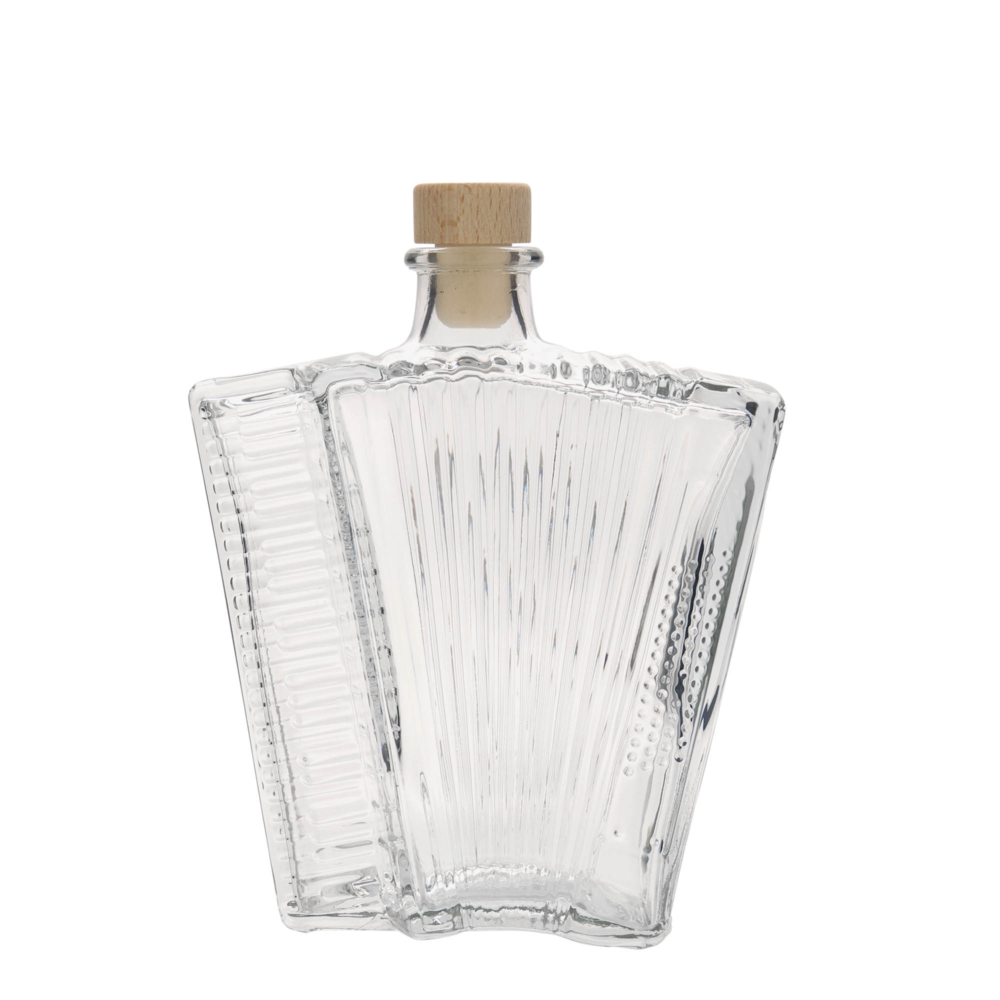 500 ml butelka szklana „Akkordeon”, otwór: korek 500 ml butelka szklana „Akkordeon”, otwór: korek